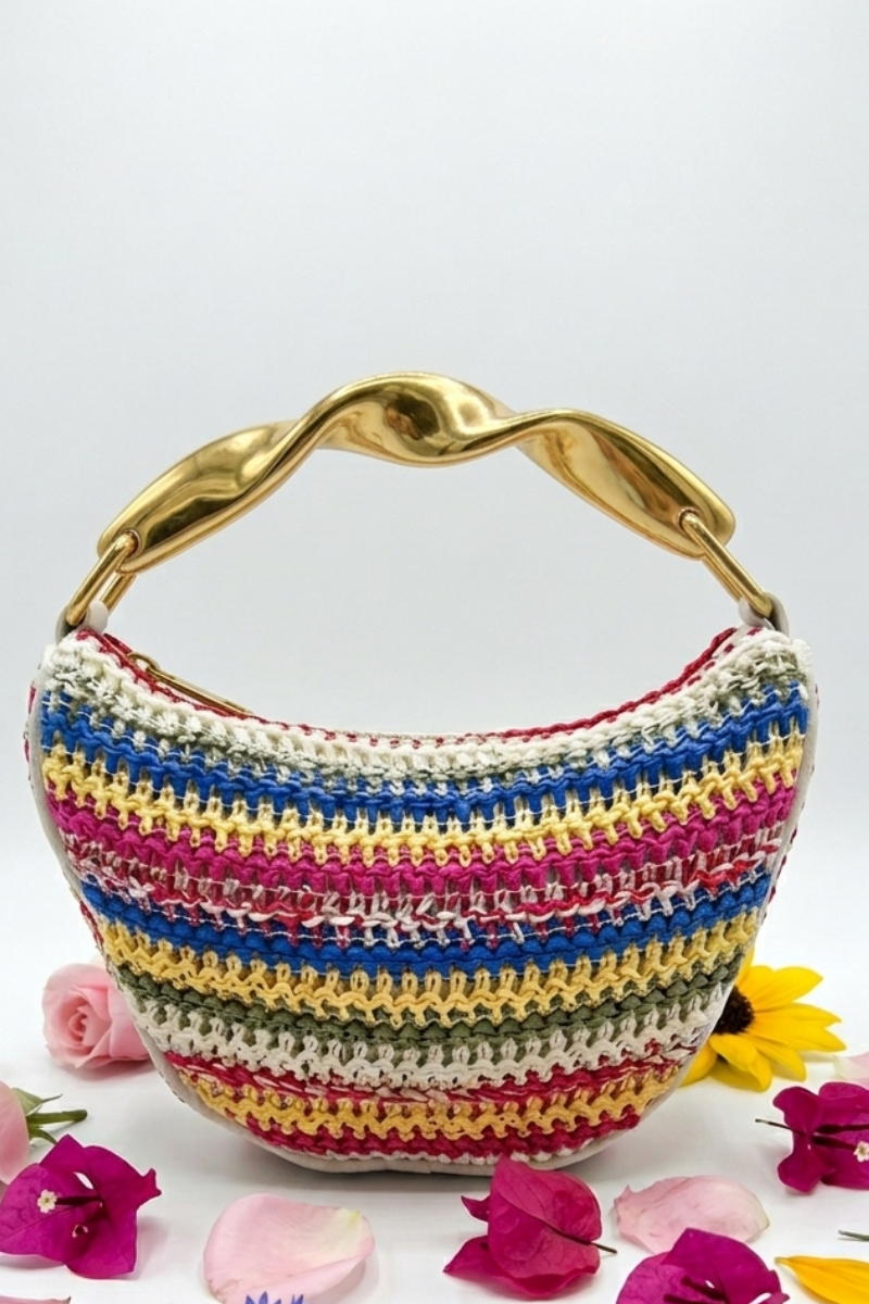 Mini Bag Rafia multicolore|Colore:Multicolore