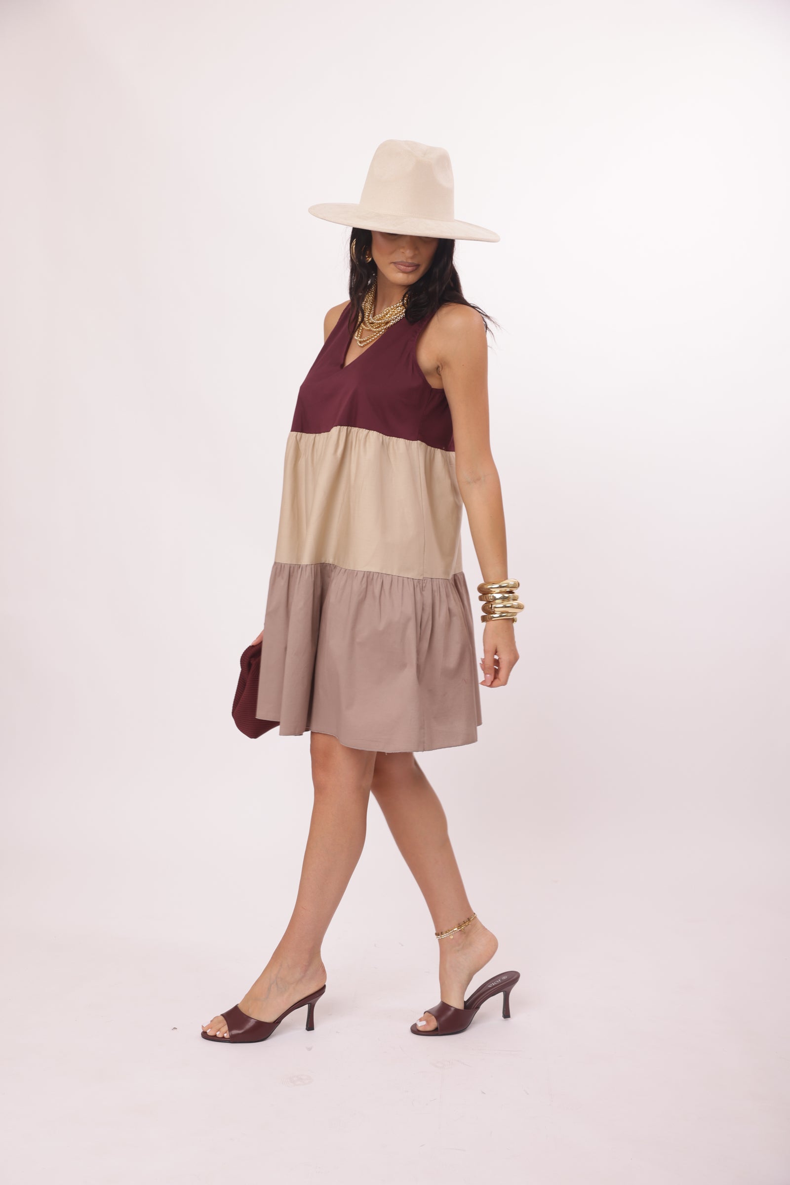 Abito Tris bordeaux|Colore:Bordeaux