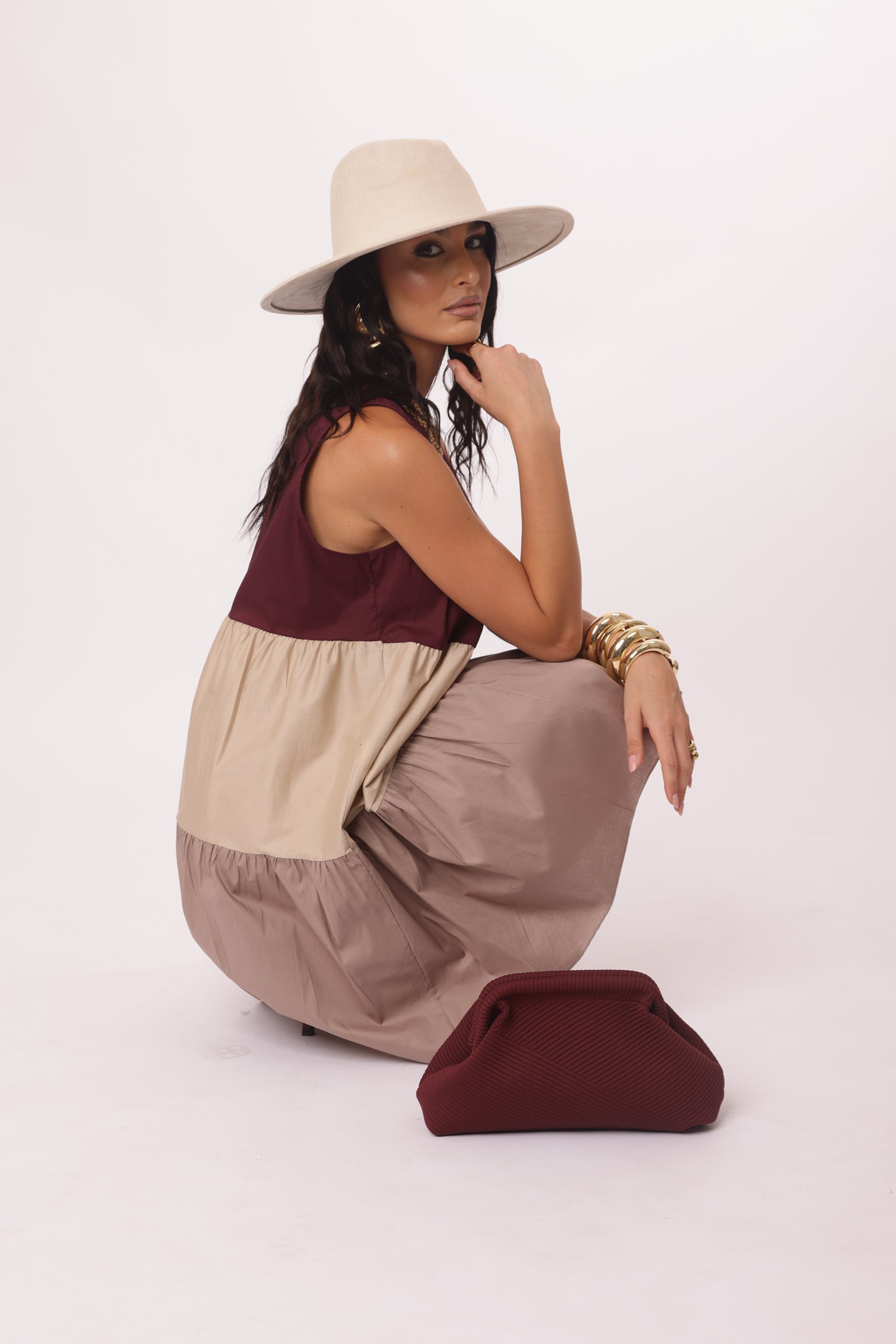 Abito Tris bordeaux|Colore:Bordeaux