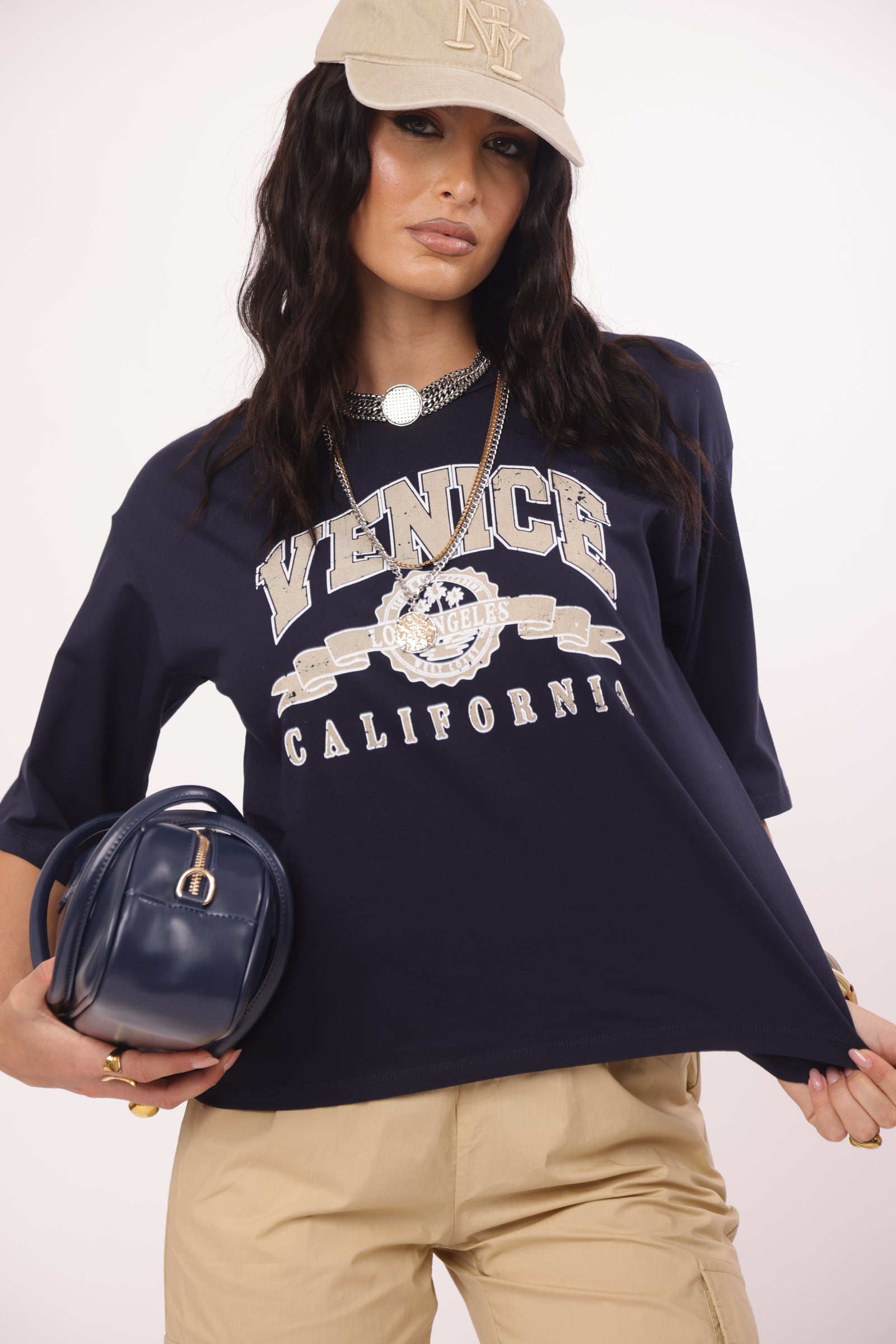 T-Shirt Venice Blu|Colore:Blu