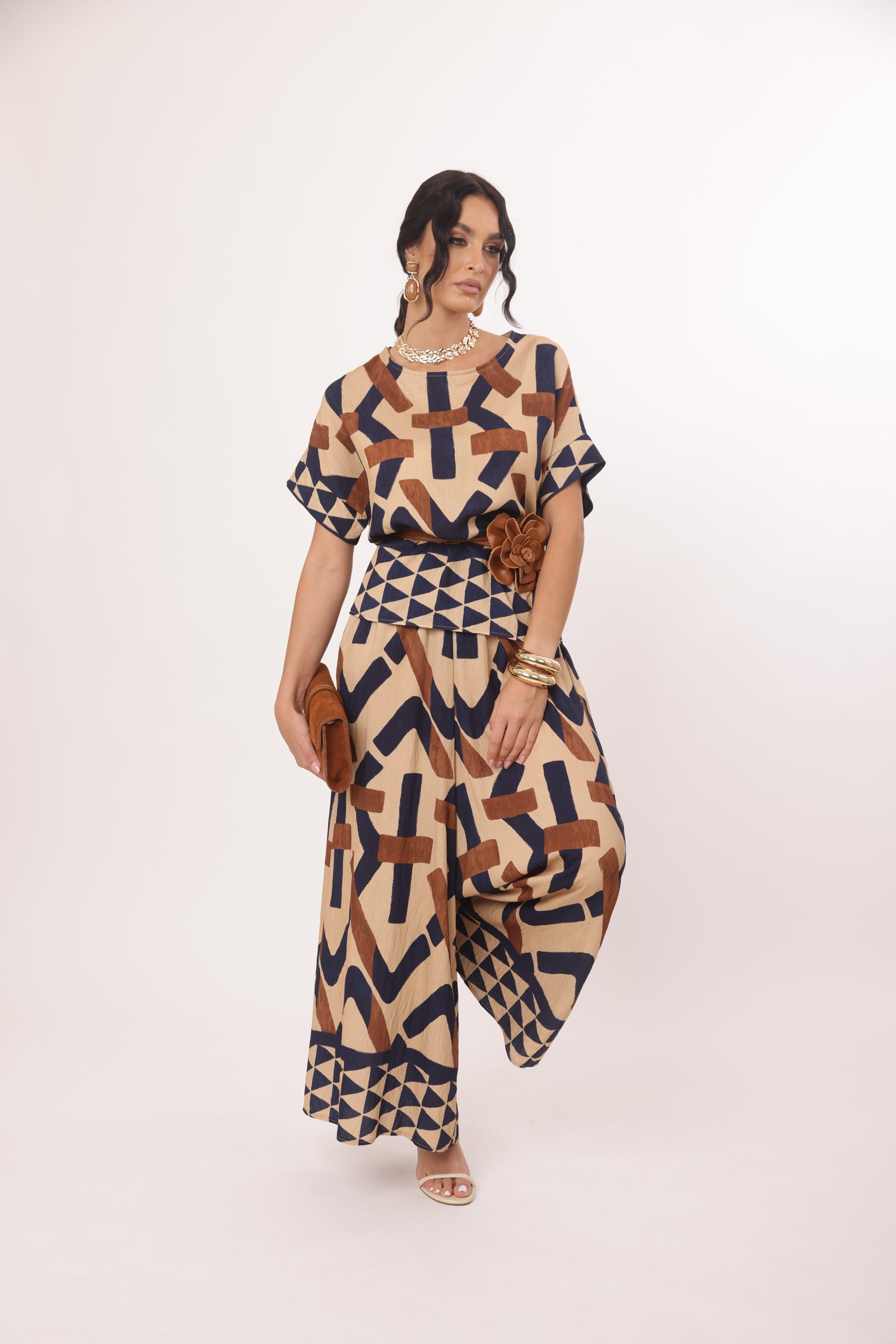 Coordinato Afro blu|Colore:Blu