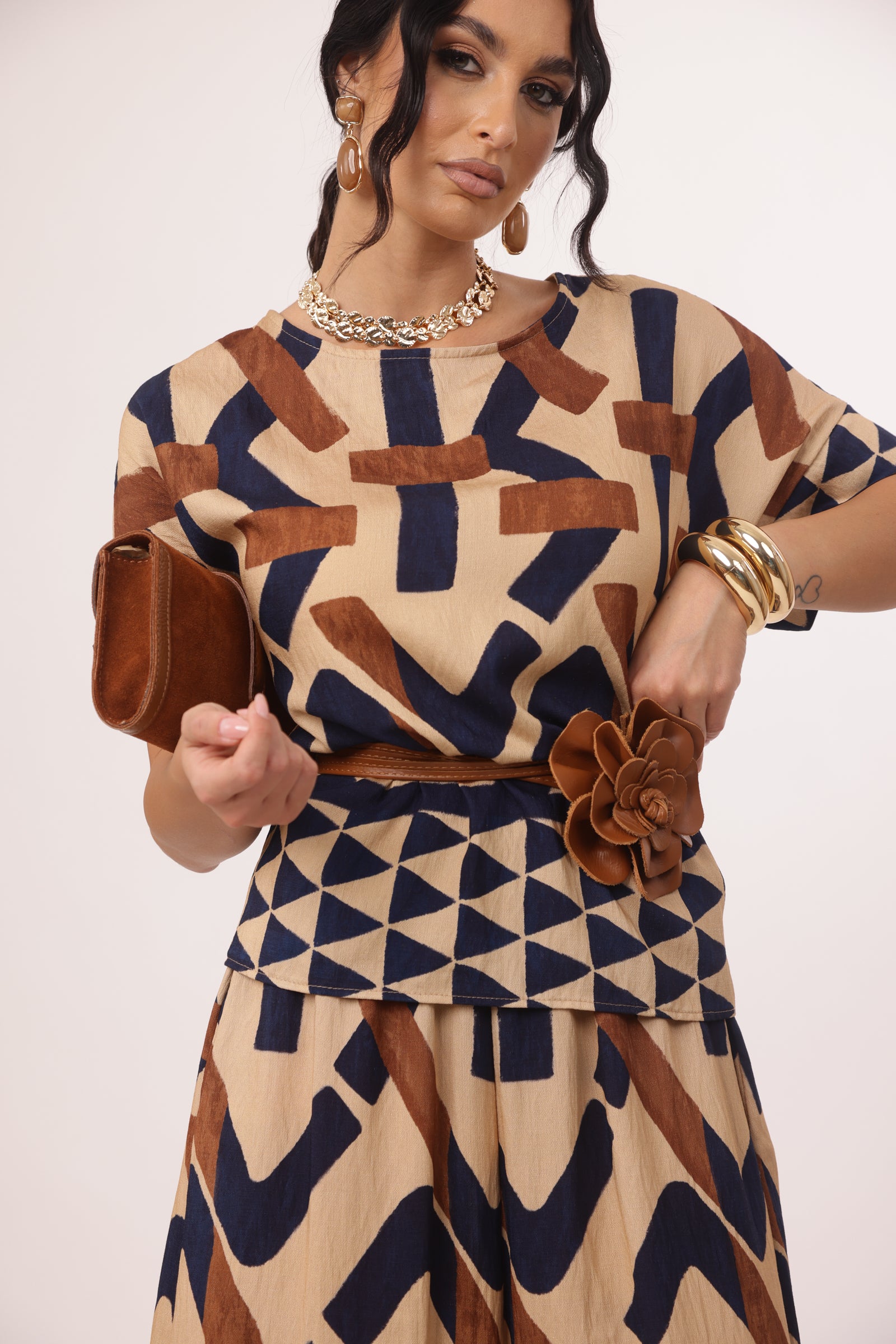 Coordinato Afro blu|Colore:Blu
