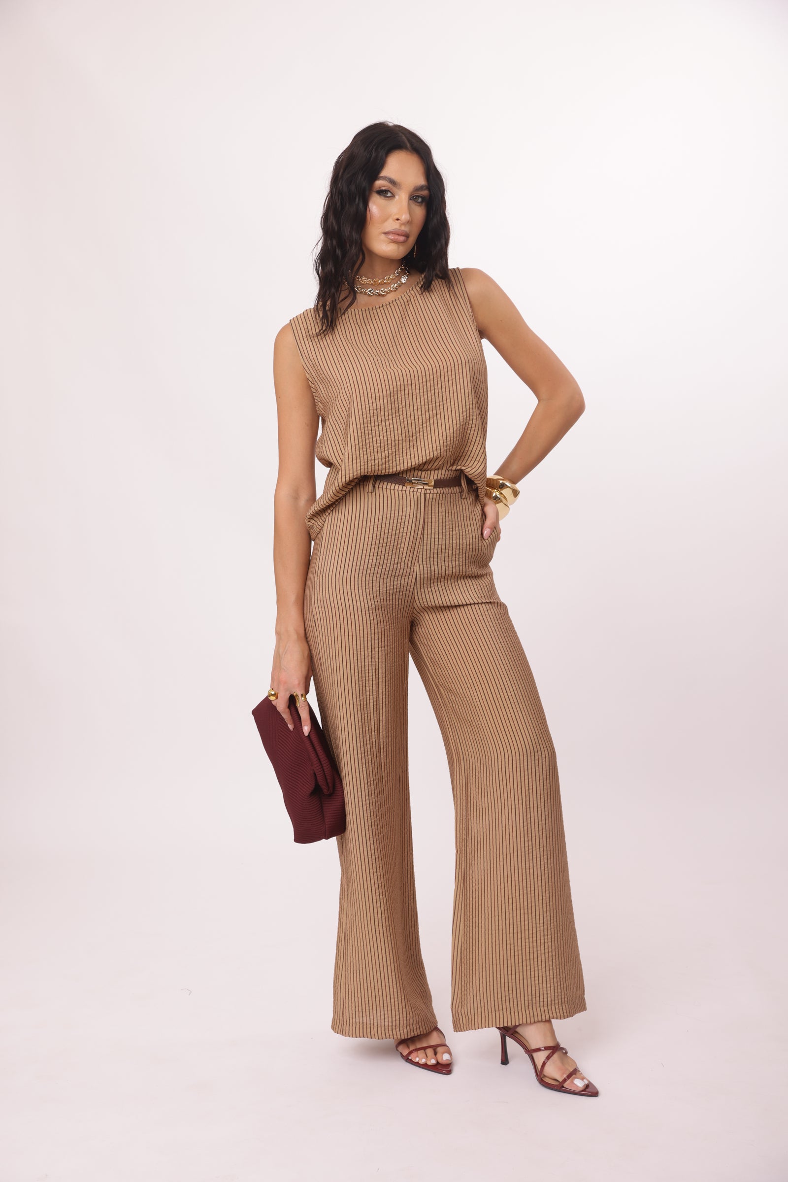 Pantalone Millerighe cammello|Colore:Cammello