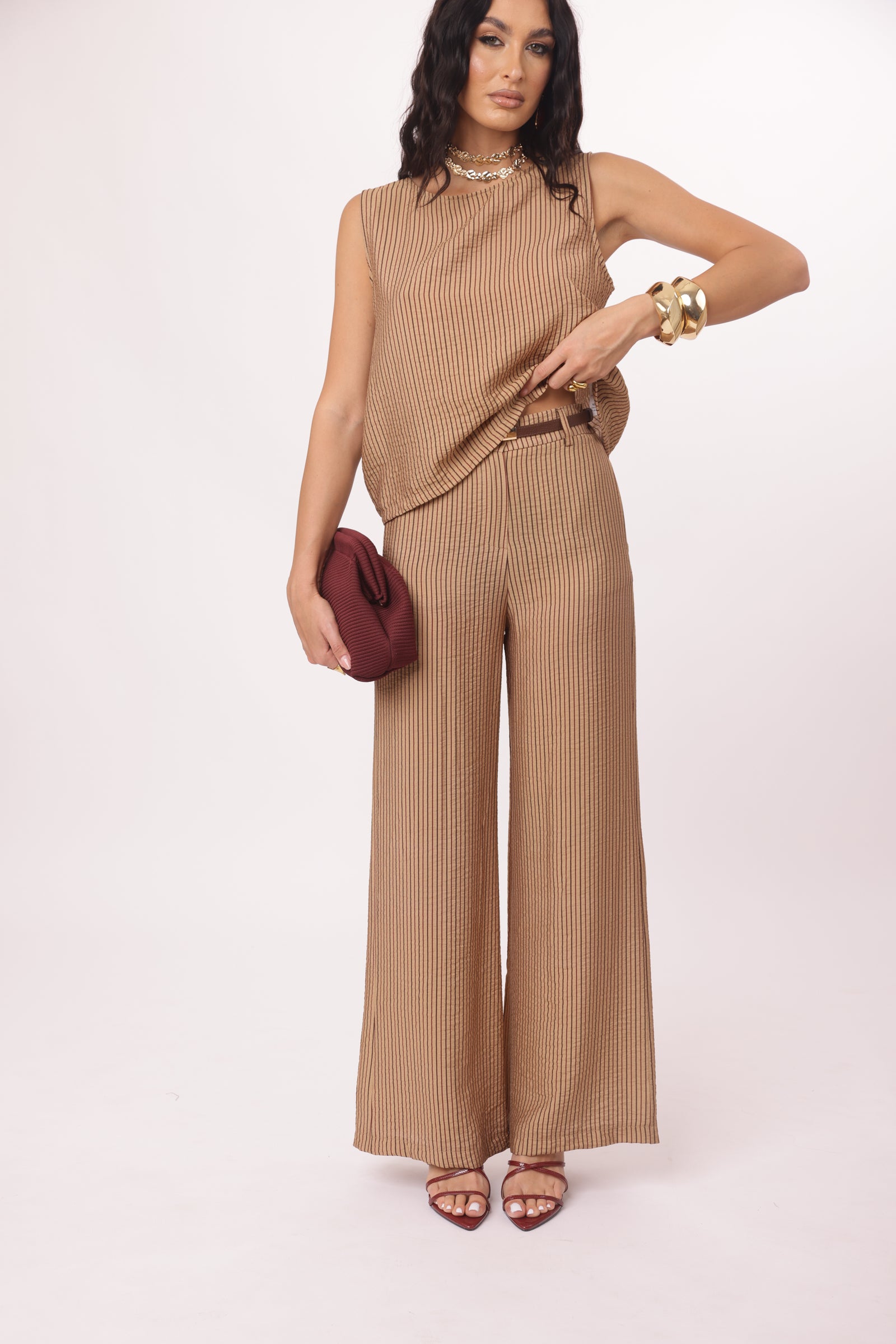 Pantalone Millerighe cammello|Colore:Cammello