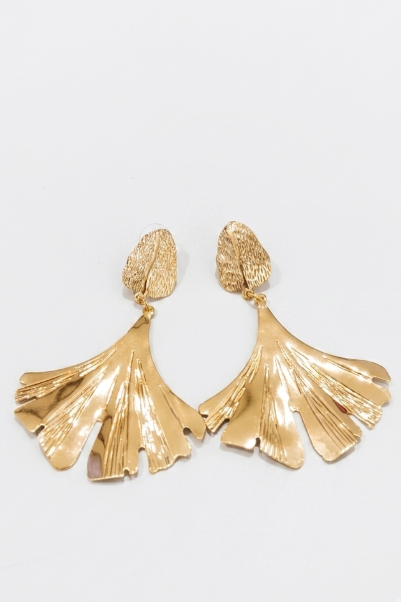 Orecchini Foglia oro|Colore:Oro