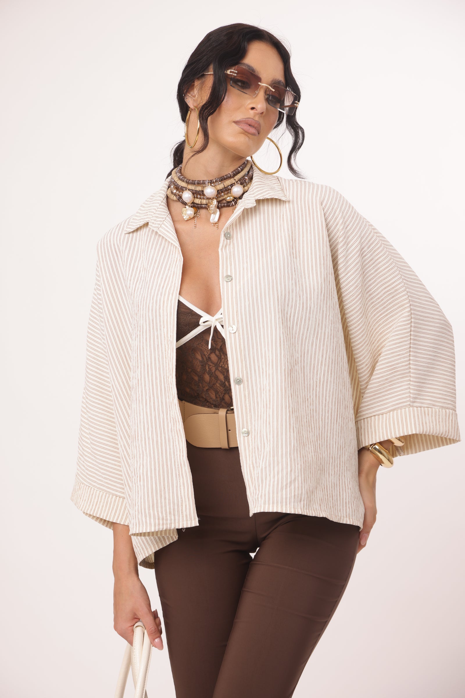 Camicia Righe FIlly burro|Colore:Burro