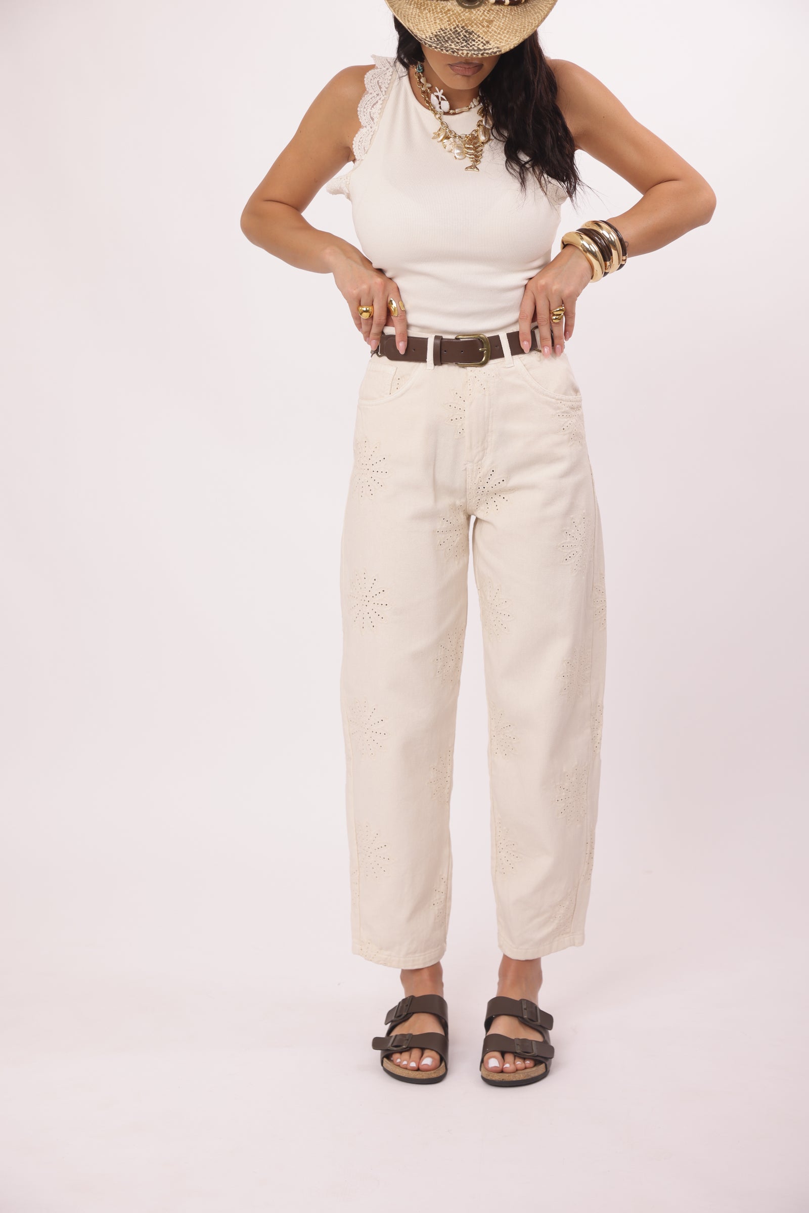 Pantalone Mallorca beige chiaro|Colore:Beige chiaro