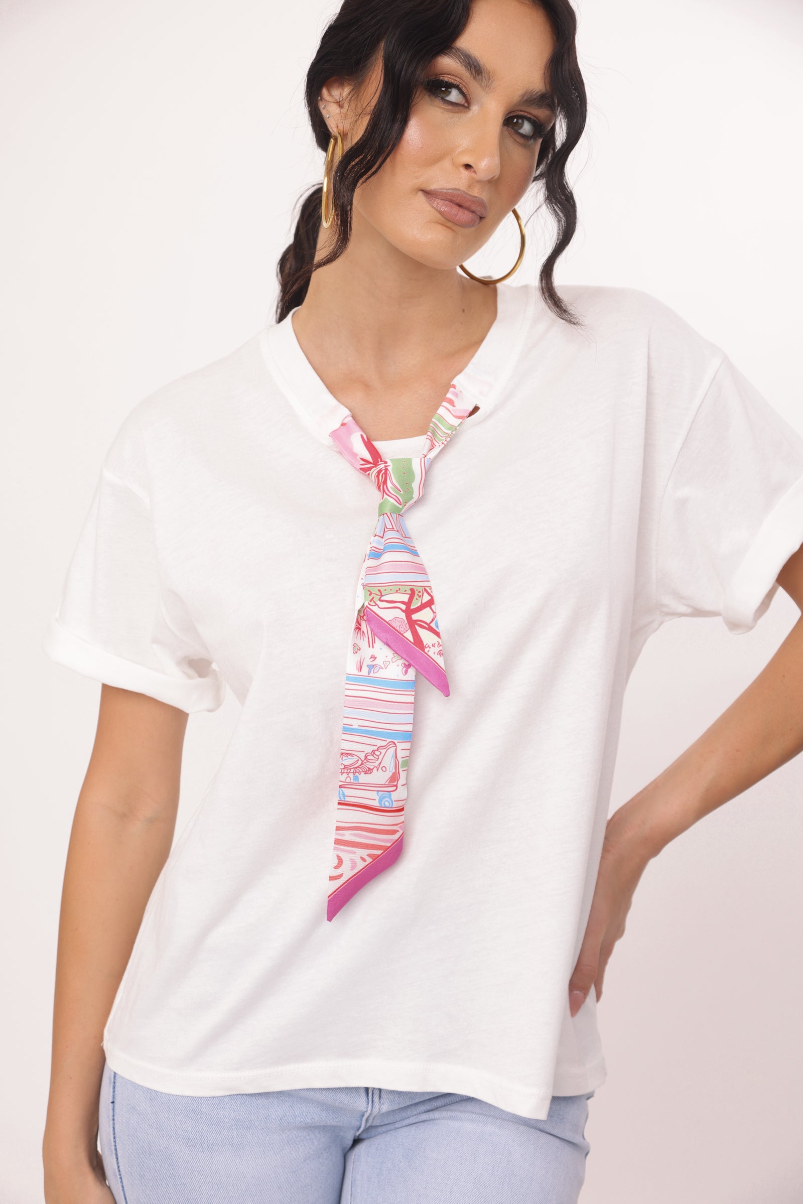T-Shirt Cindy bianco|Colore:Bianco