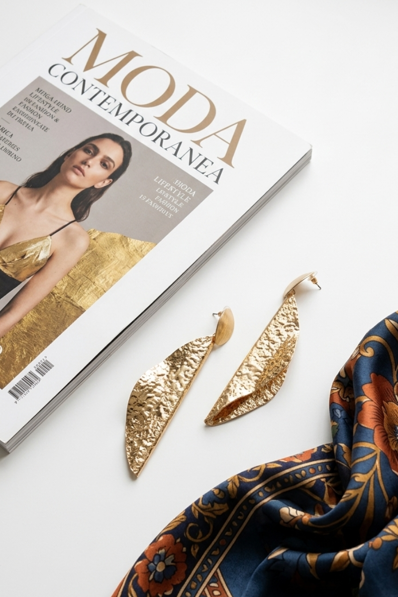 Orecchini Foglia oro|Colore:Oro