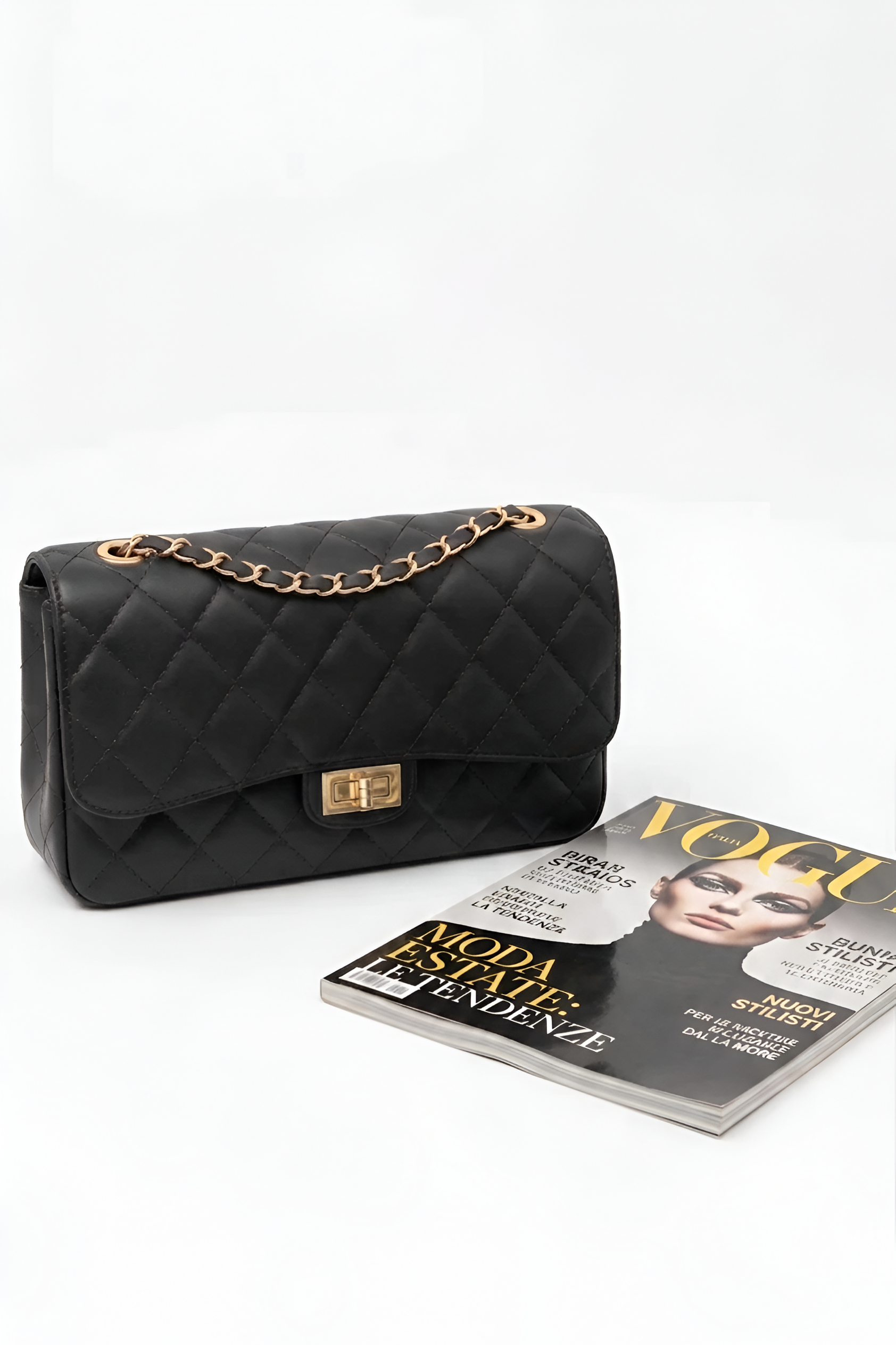 Borsa Spalla Trapuntata nero|Colore:Nero