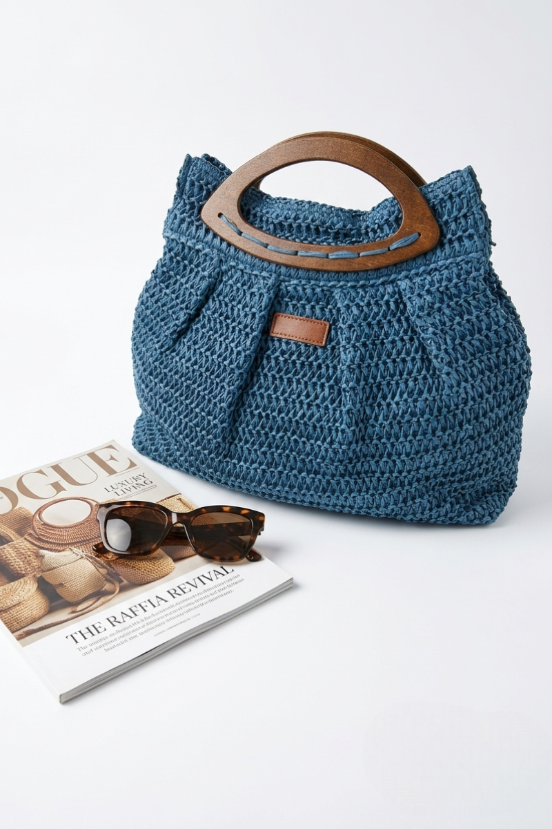 Borsa Lisa blu|Colore:Blu