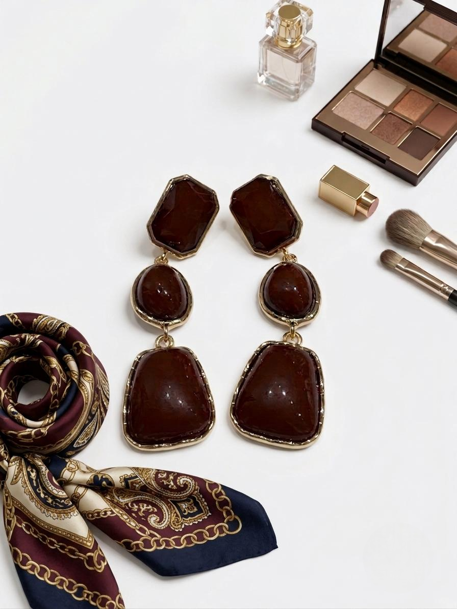 Orecchini Pietre cacao|Colore:Cacao