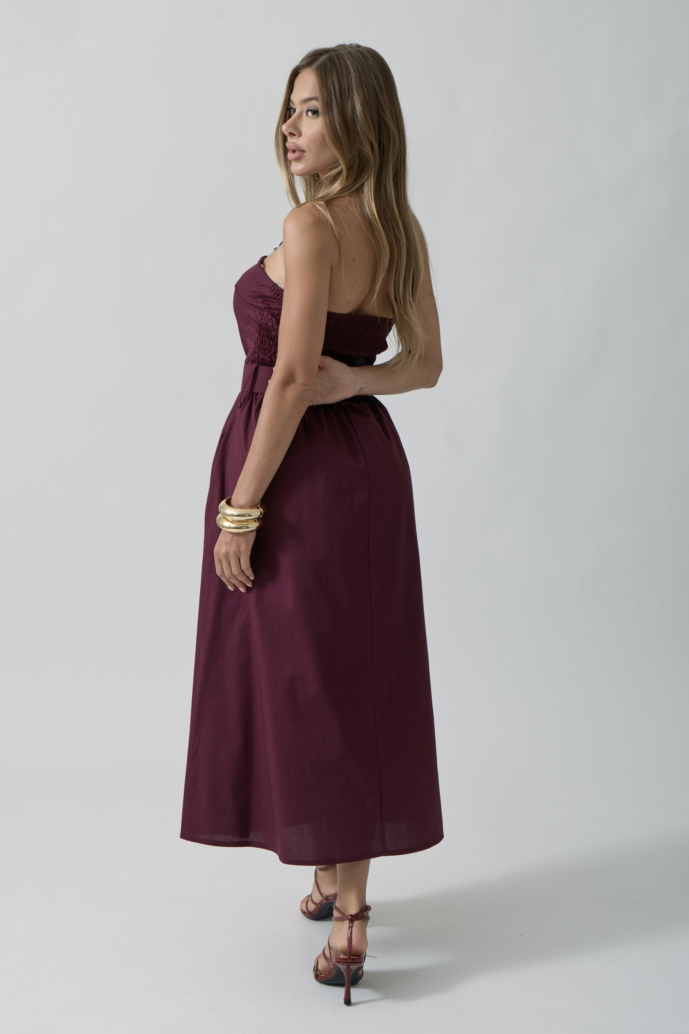Abito Fascia bordeaux|Colore:Bordeaux