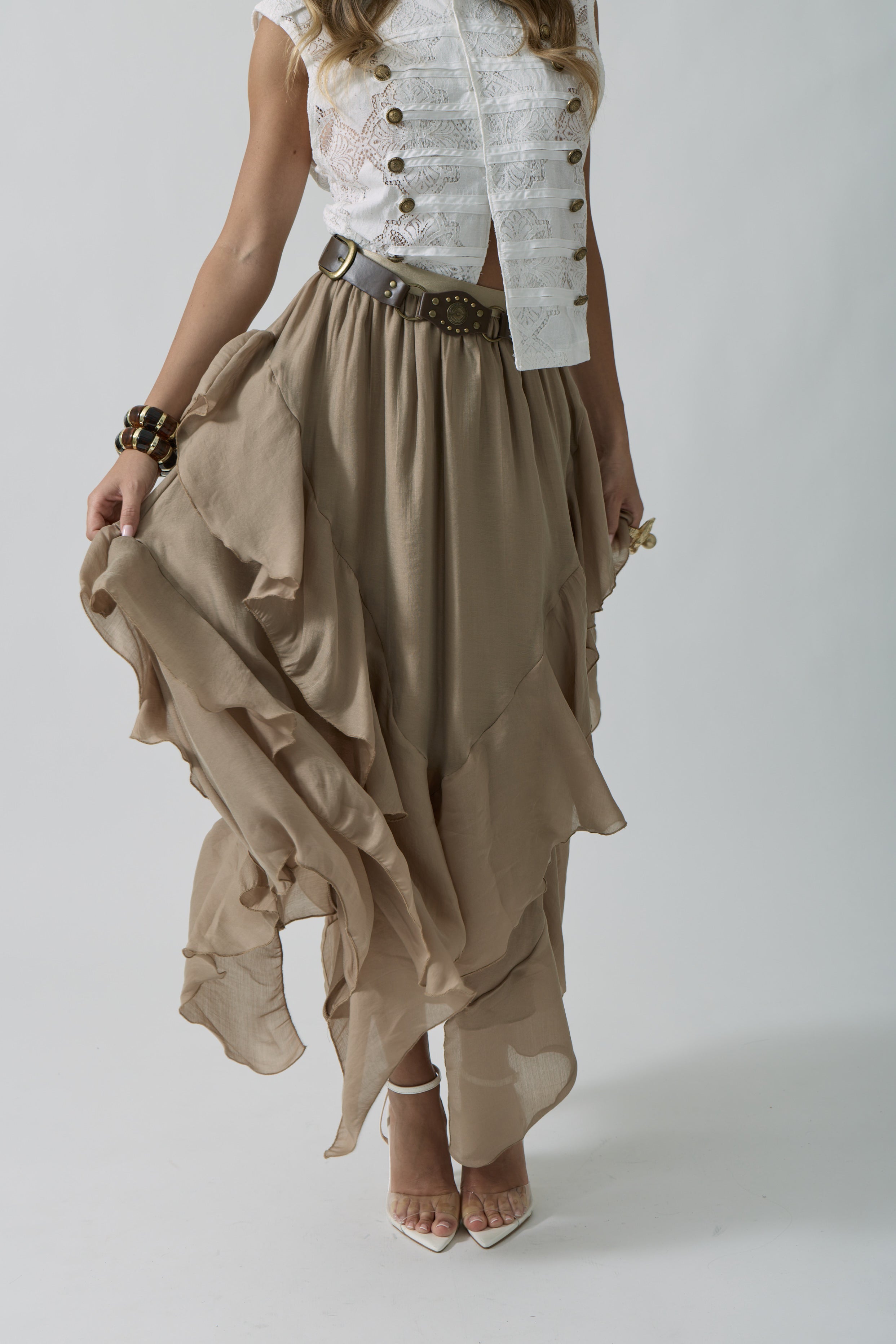 Gonna Odette cammello|Colore:Cammello