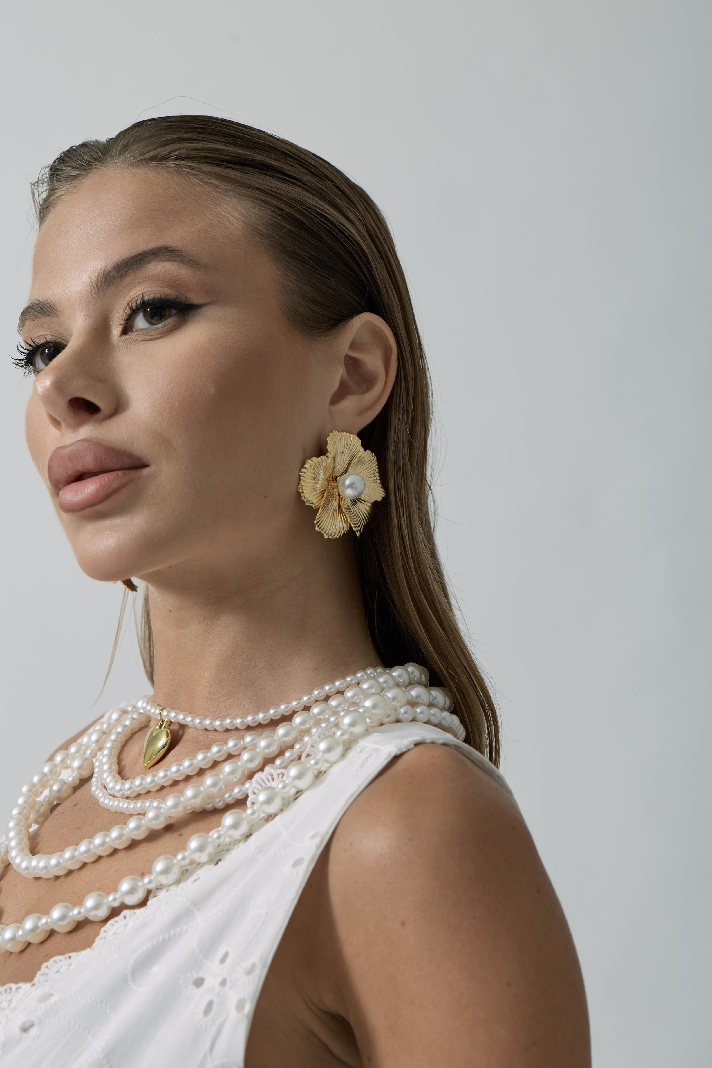 Collana Perle Cuore bianco|Colore:Bianco