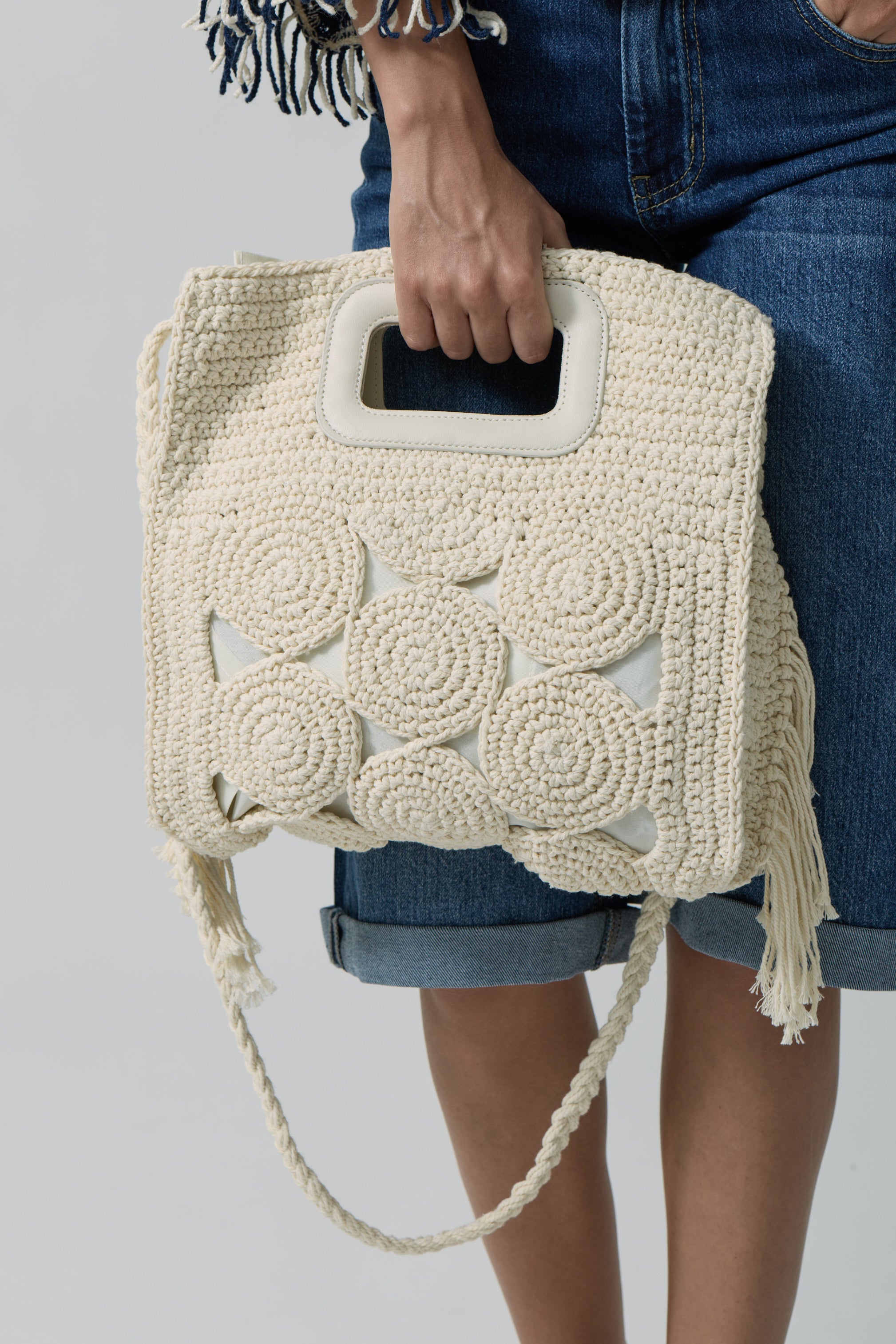 Borsa Greek panna|Colore:Panna