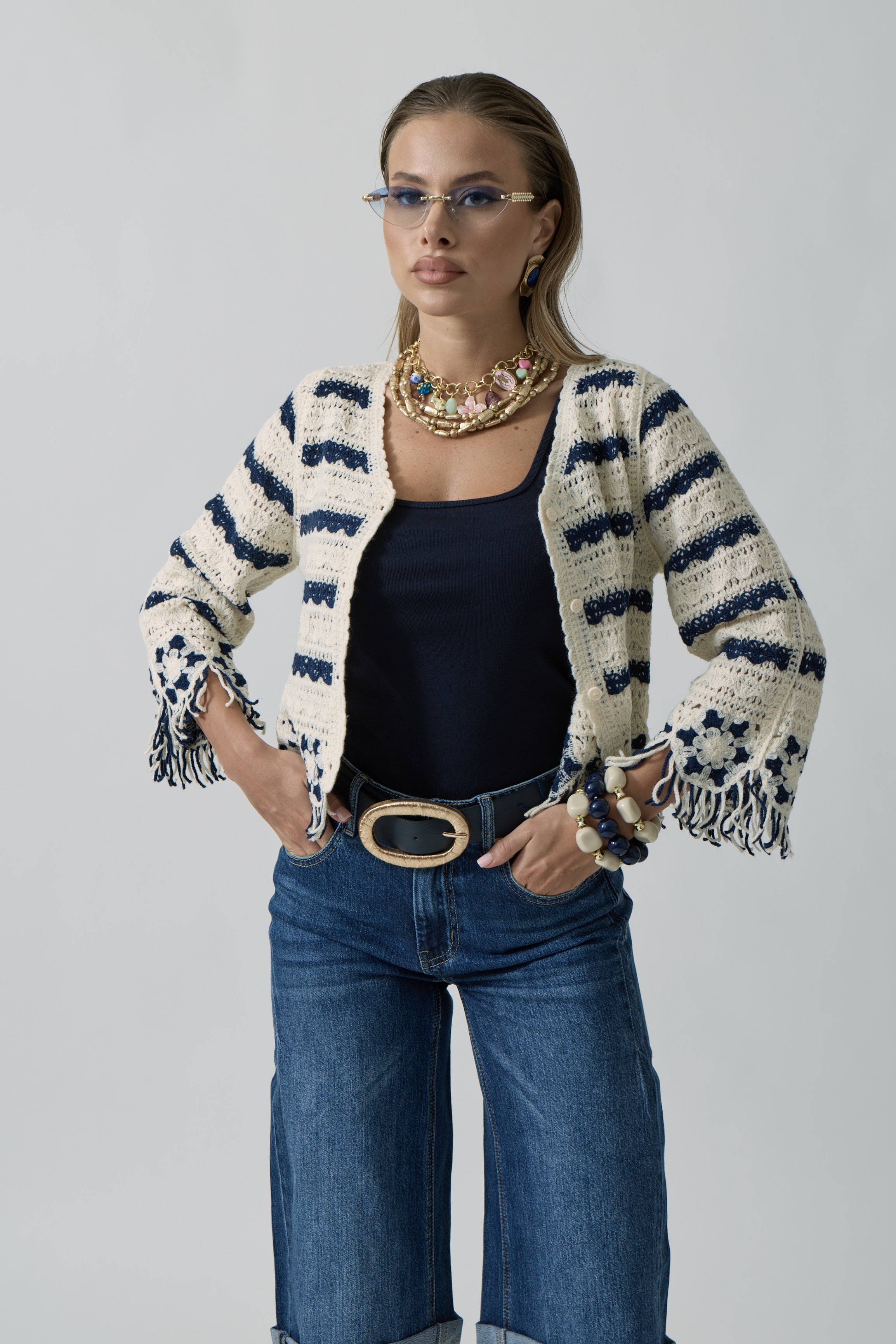 Cardigan Nausica avorio|Colore:Avorio