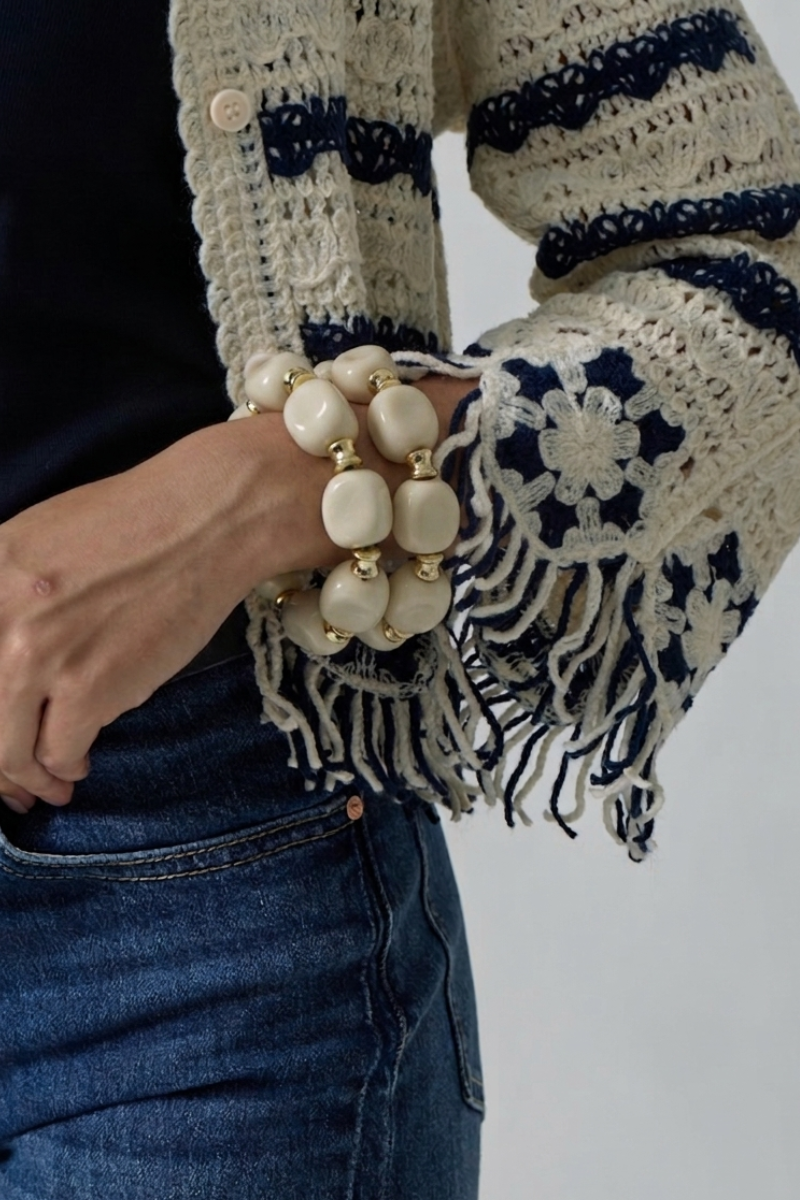 Bracciale Pietre bianco|Colore:Bianco