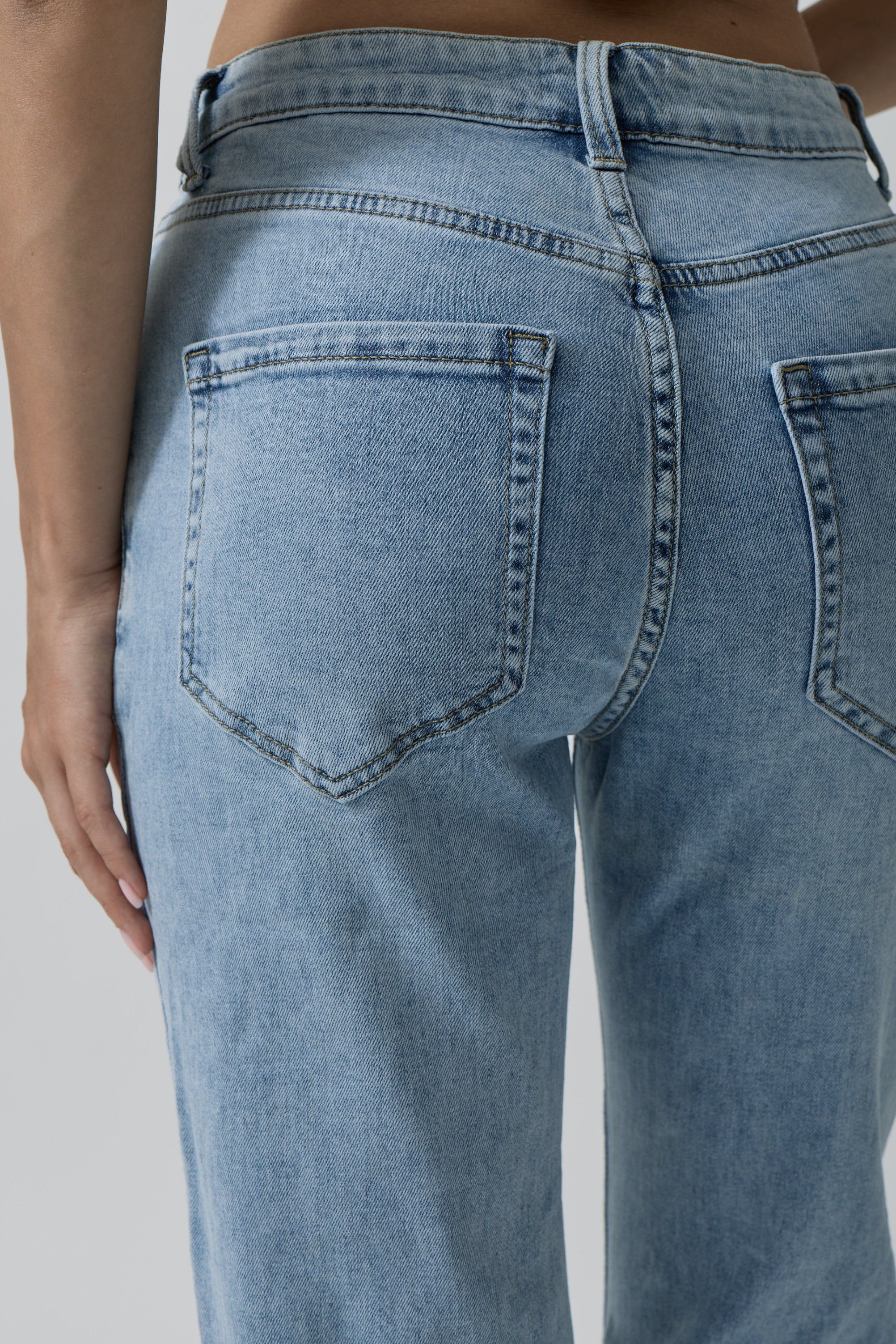 Pinocchietto 5 Bottoni denim chiaro|Colore:Denim chiaro