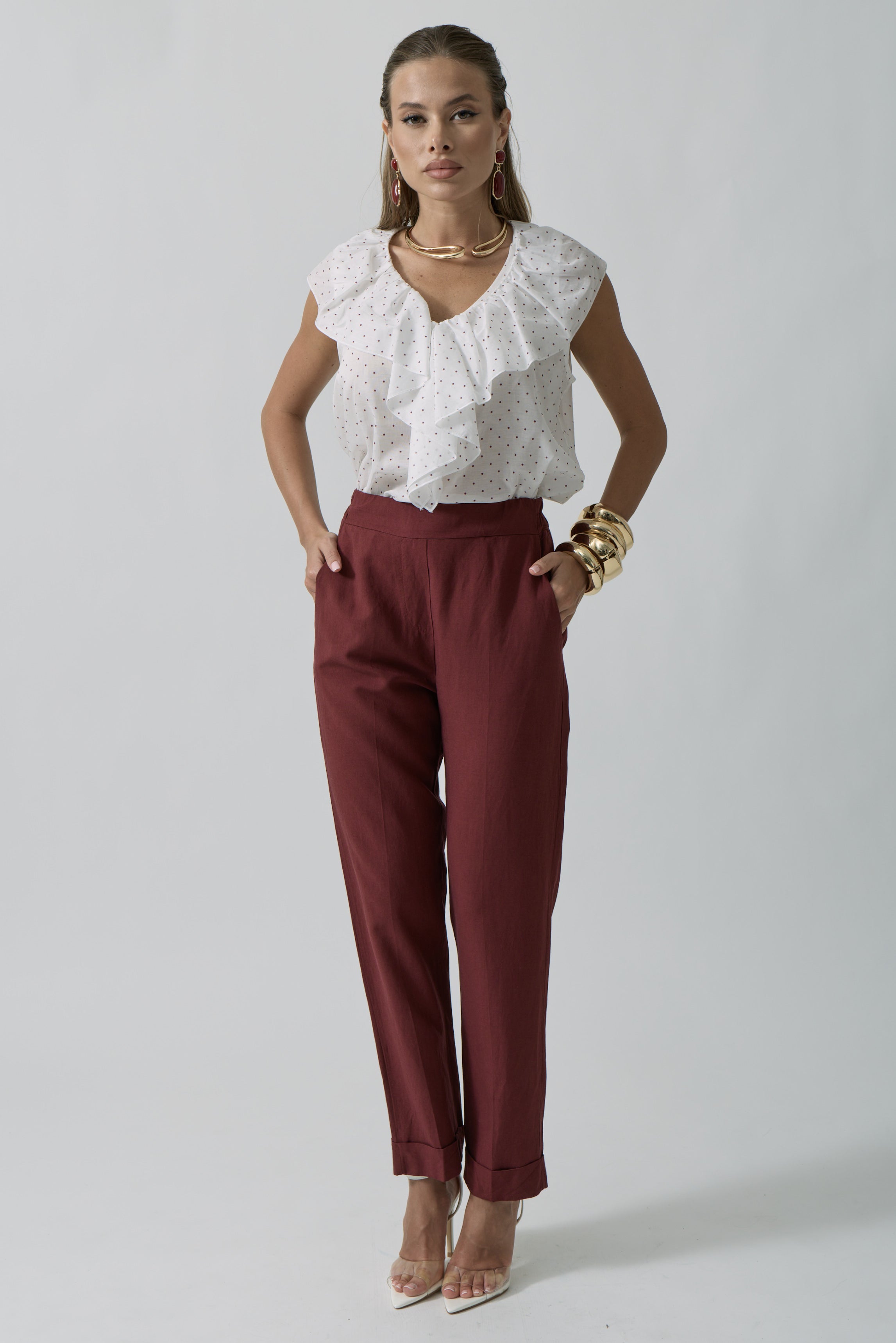 Pantalone Holly bordeaux|Colore:Bordeaux