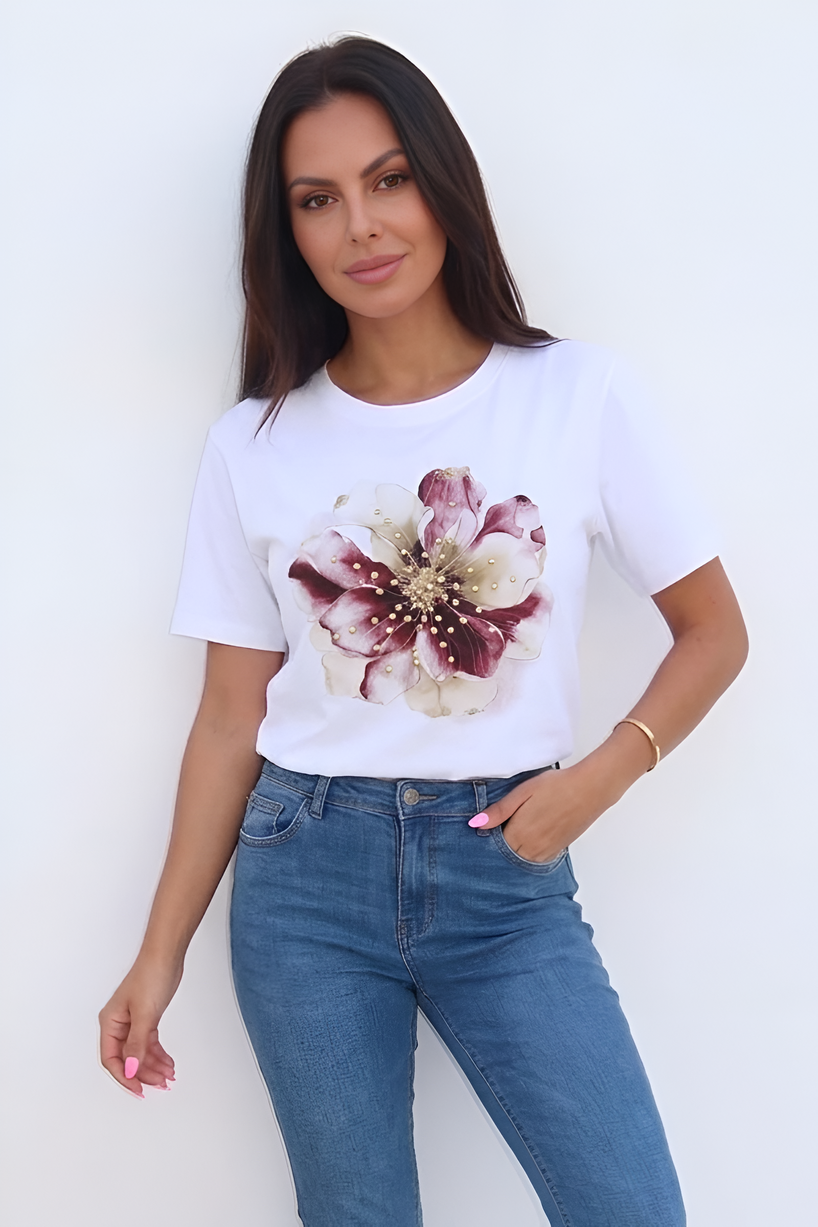 T-Shirt Maribel bordeaux|Colore:Bordeaux