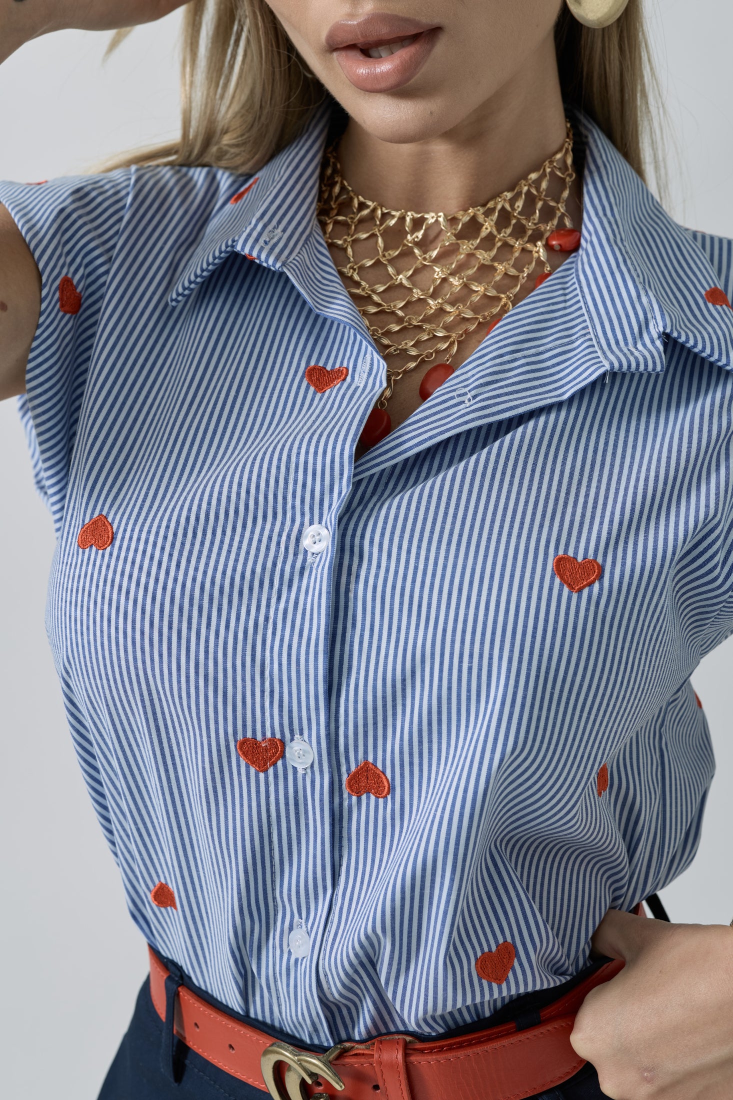 Collana Pietre rosso|Colore:Rosso