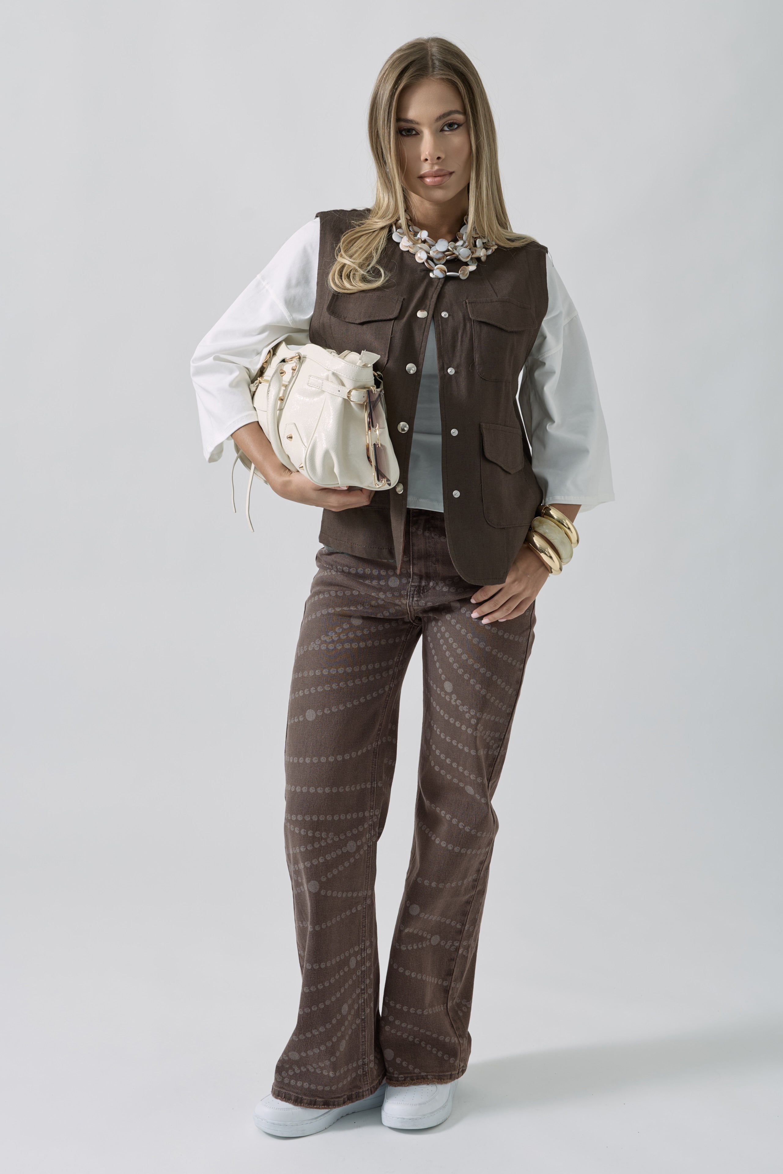 Jeans Celine sabbia testa di moro|Colore:Sabbia testa di moro