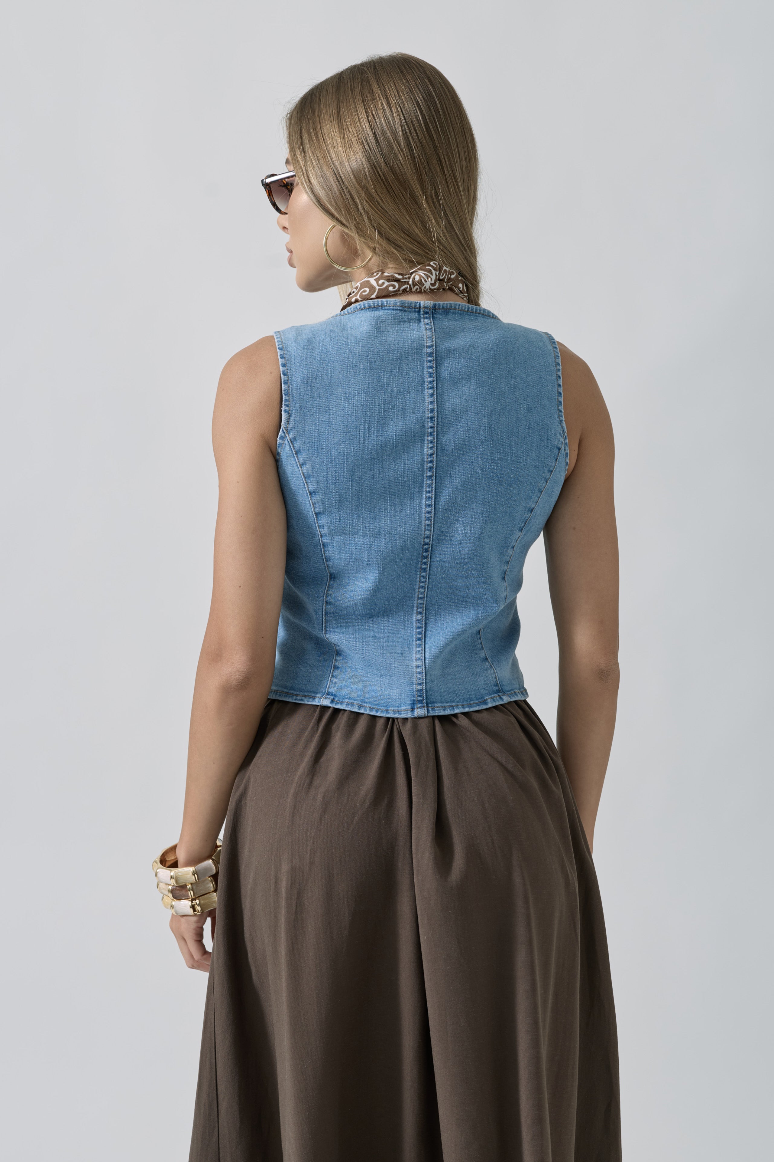Gilet Denim denim|Colore:Denim