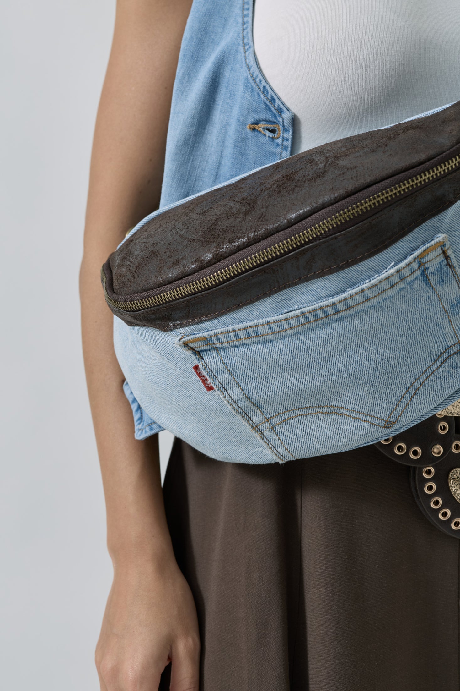 Marsupio Denim Denim chiaro|Colore:Denim chiaro