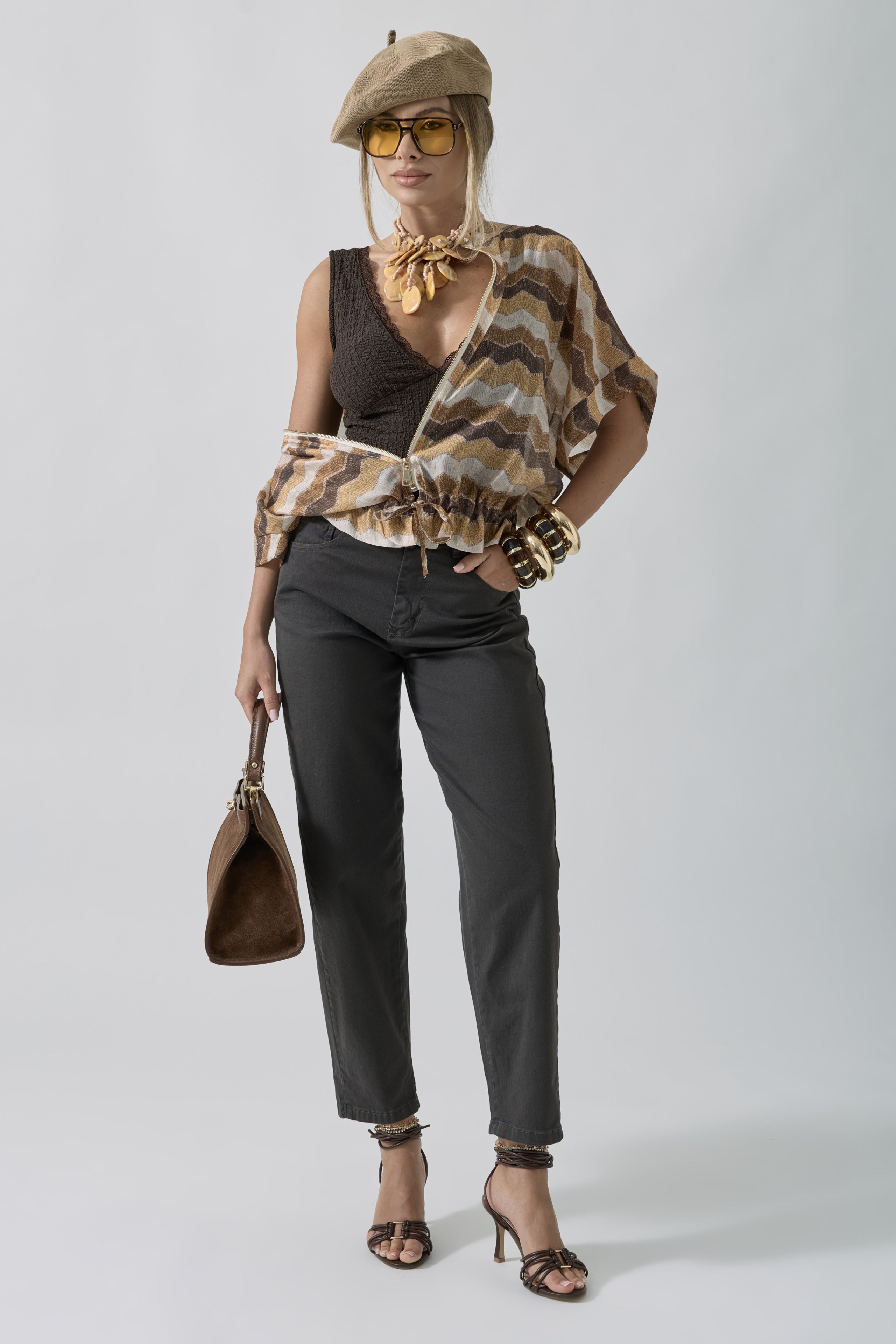 Pantalone Arianna testa di moro|Colore:Testa di moro