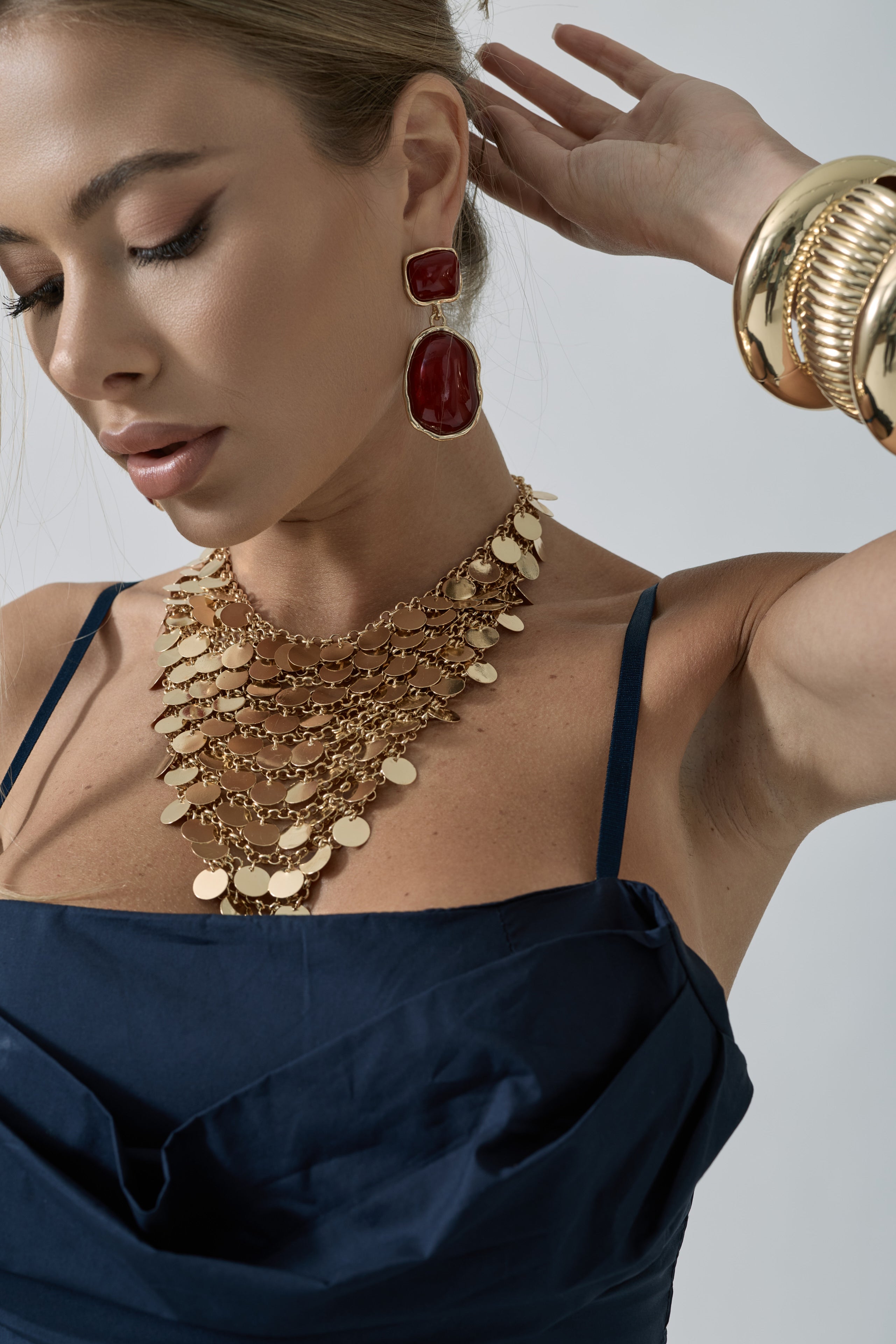 Orecchini Pendenti Rosso india|Colore:Rosso india