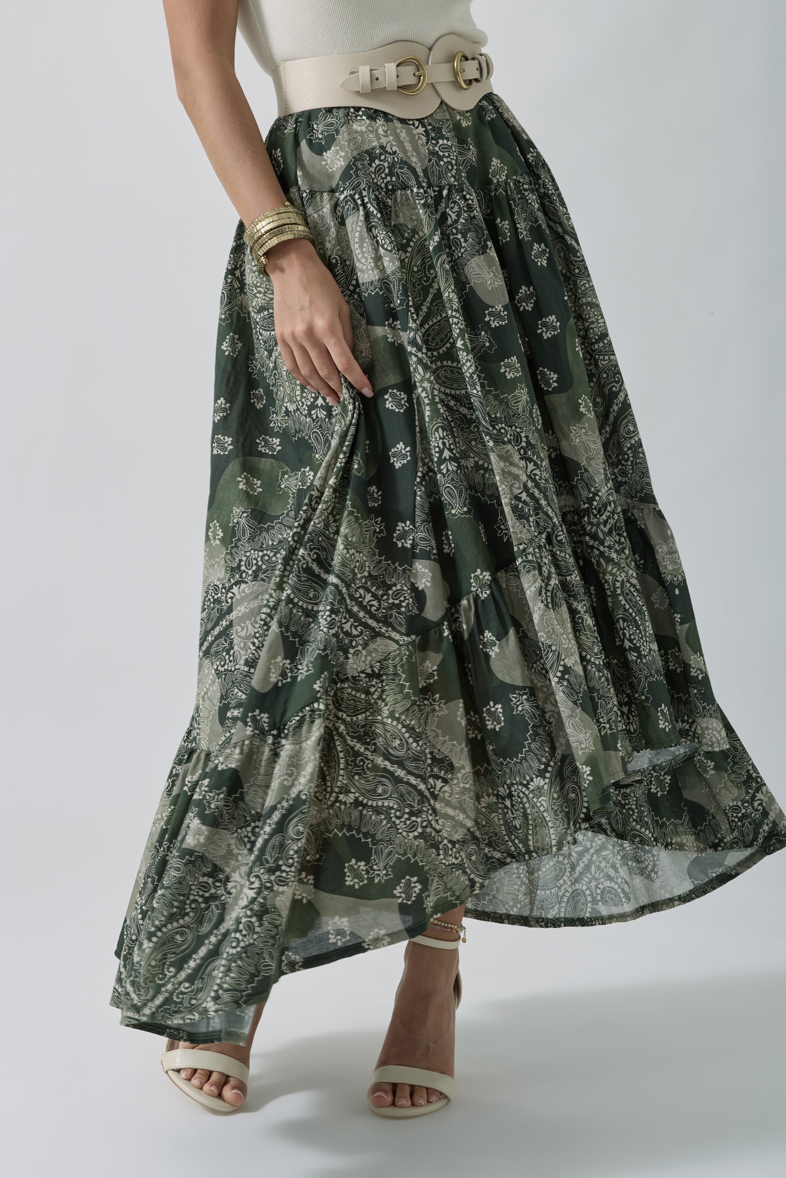 Gonna Amybeth verde militare|Colore:Verde militare