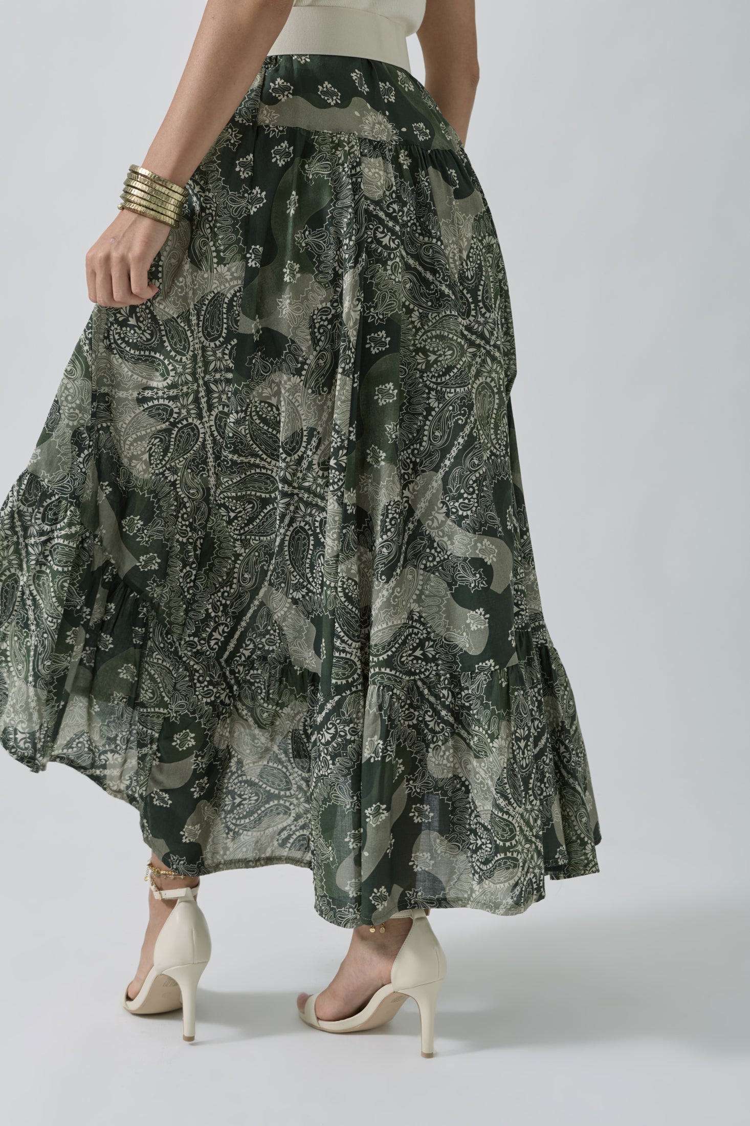 Gonna Amybeth verde militare|Colore:Verde militare