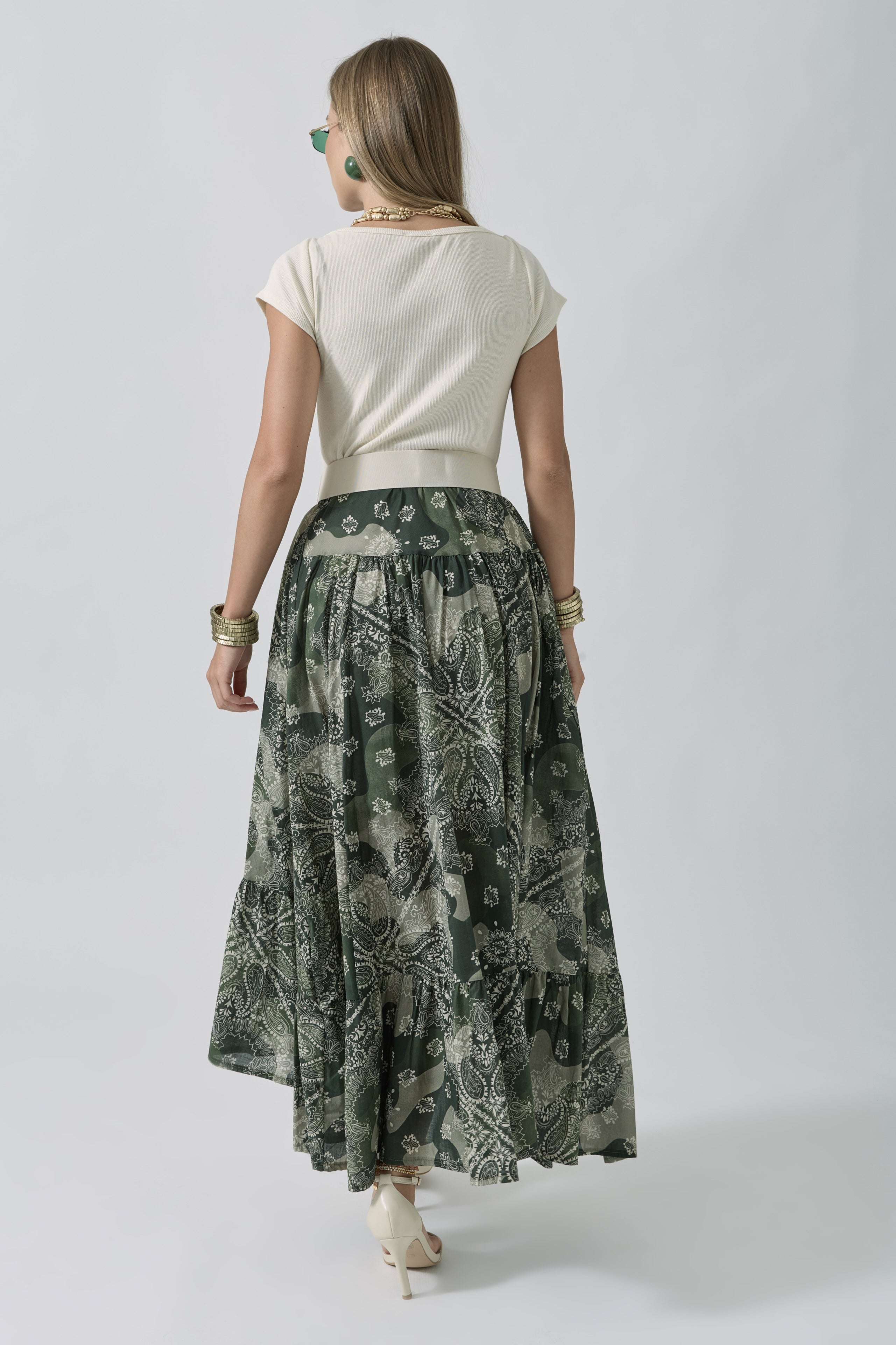 Gonna Amybeth verde militare|Colore:Verde militare