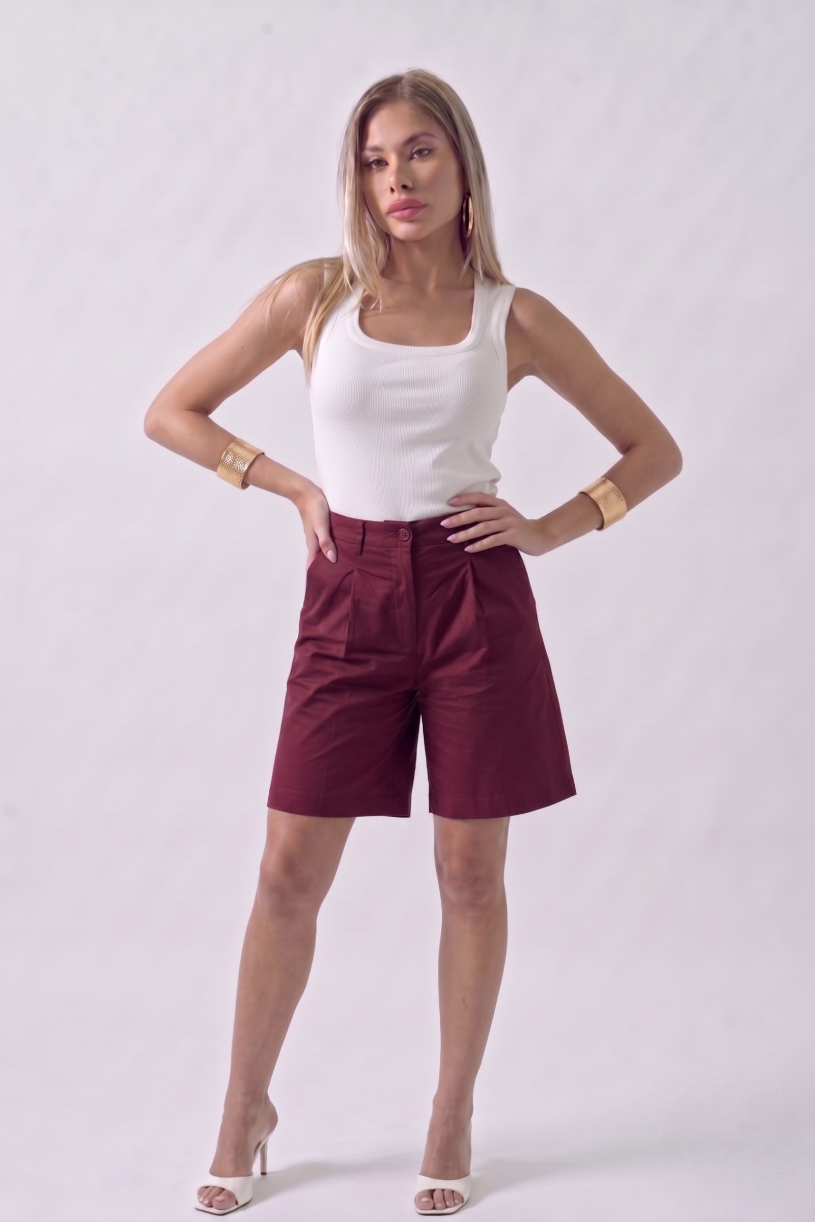 Bermuda Nina bordeaux|Colore:Bordeaux