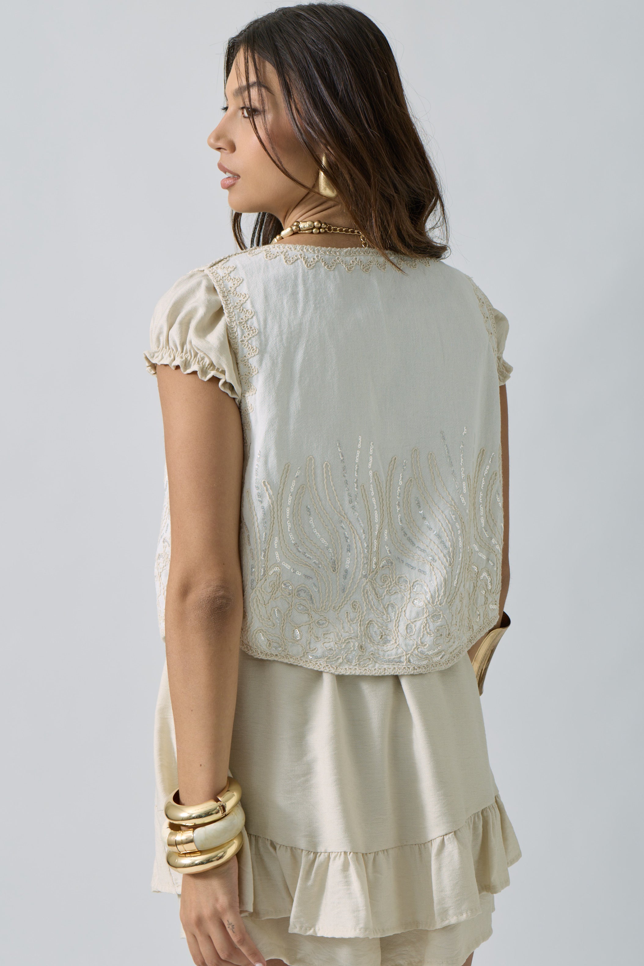 Gilet Aura  avorio|Colore:Avorio