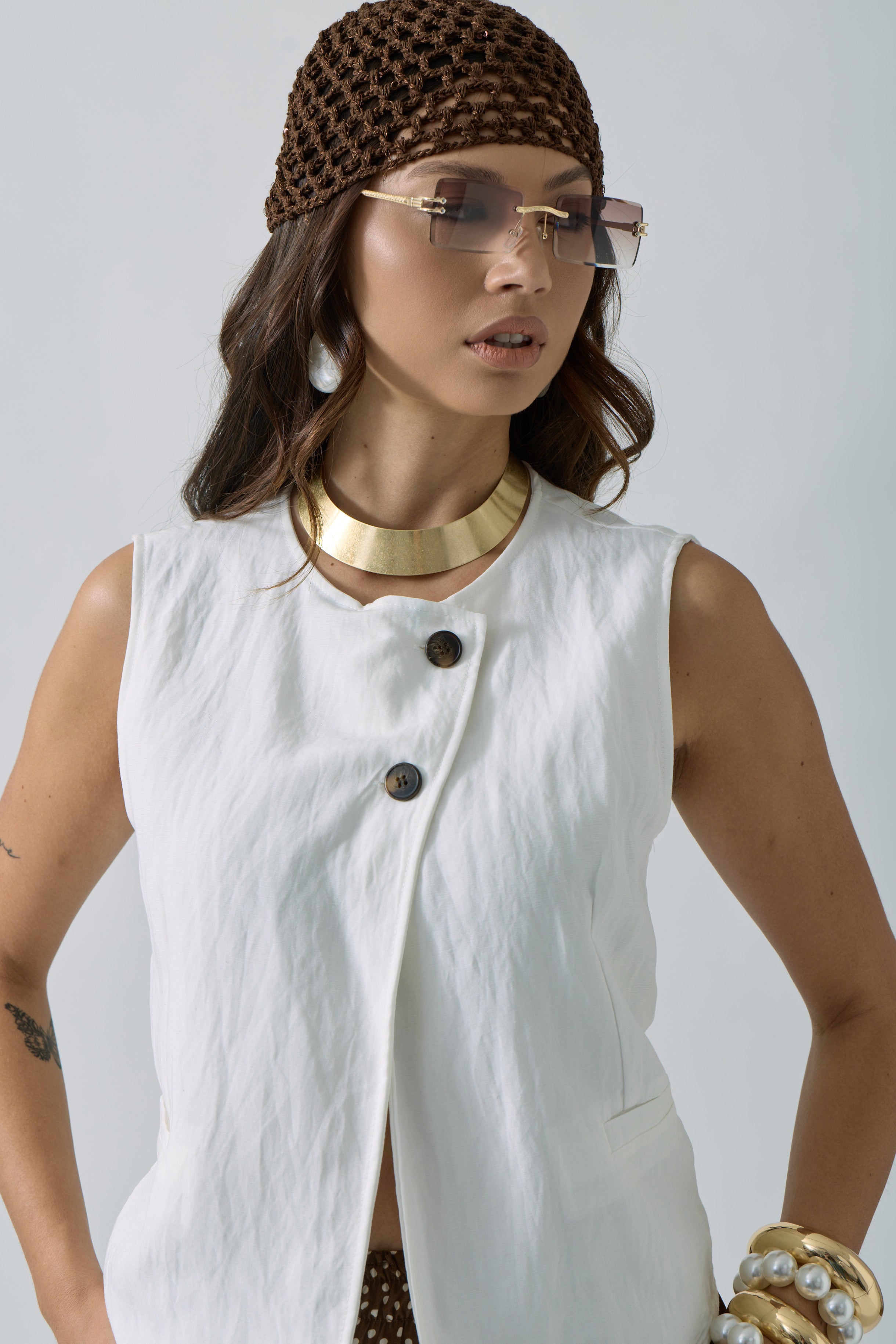 Gilet Cannes bianco|Colore:Bianco