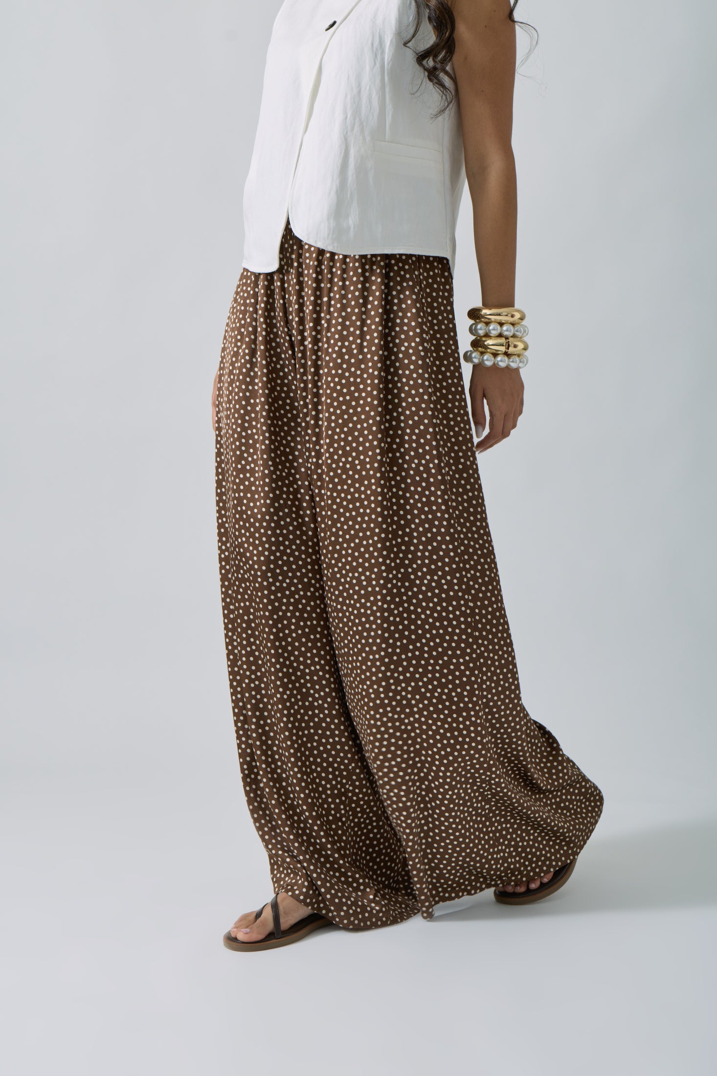 Pantalone Pois testa di moro|Colore:Testa di moro