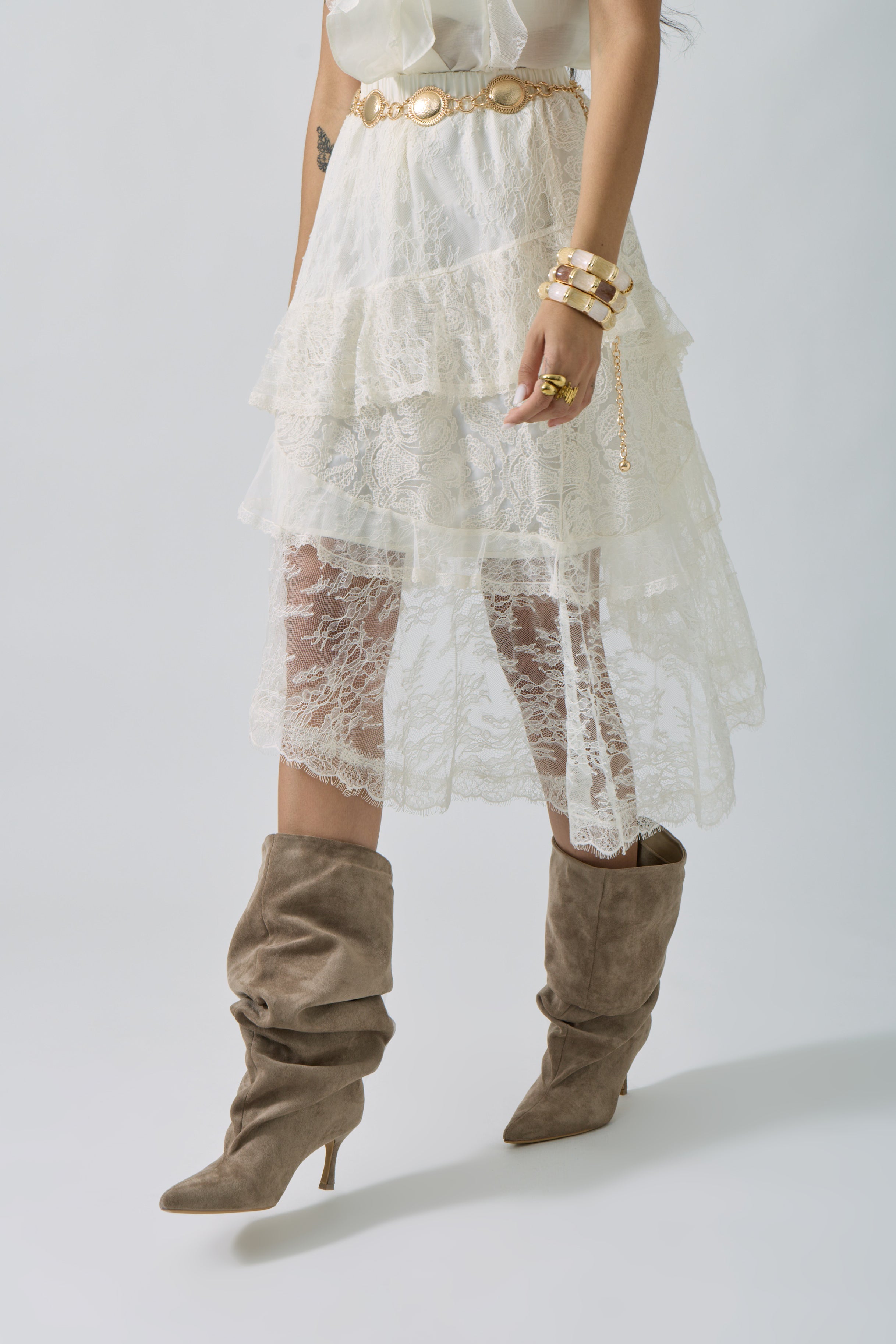 Gonna Annette panna|Colore:Panna
