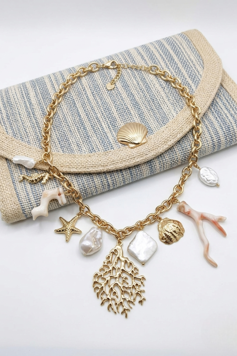Collana Coral beige|Colore:Beige