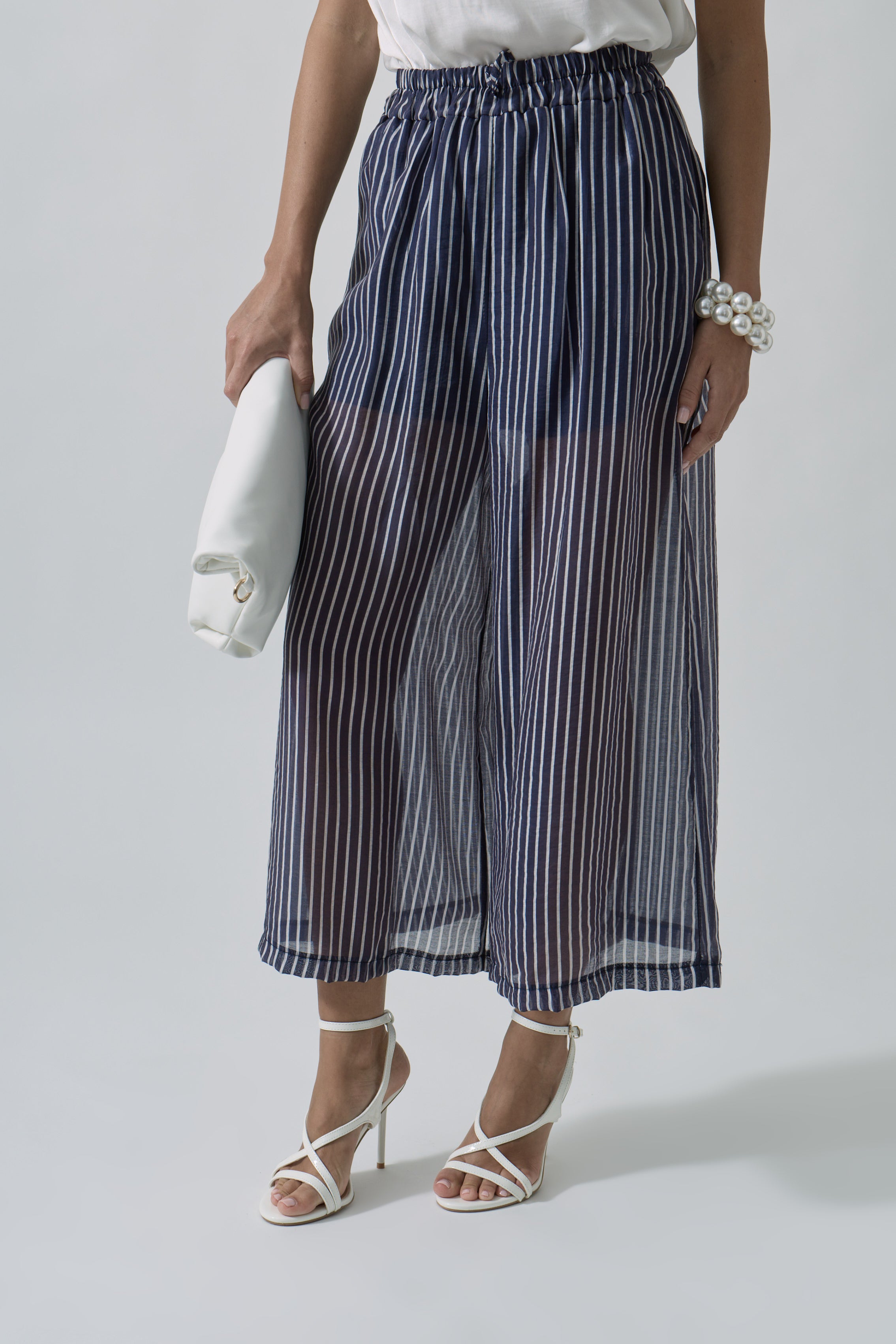 Pantalone Righe blu|Colore:Blu
