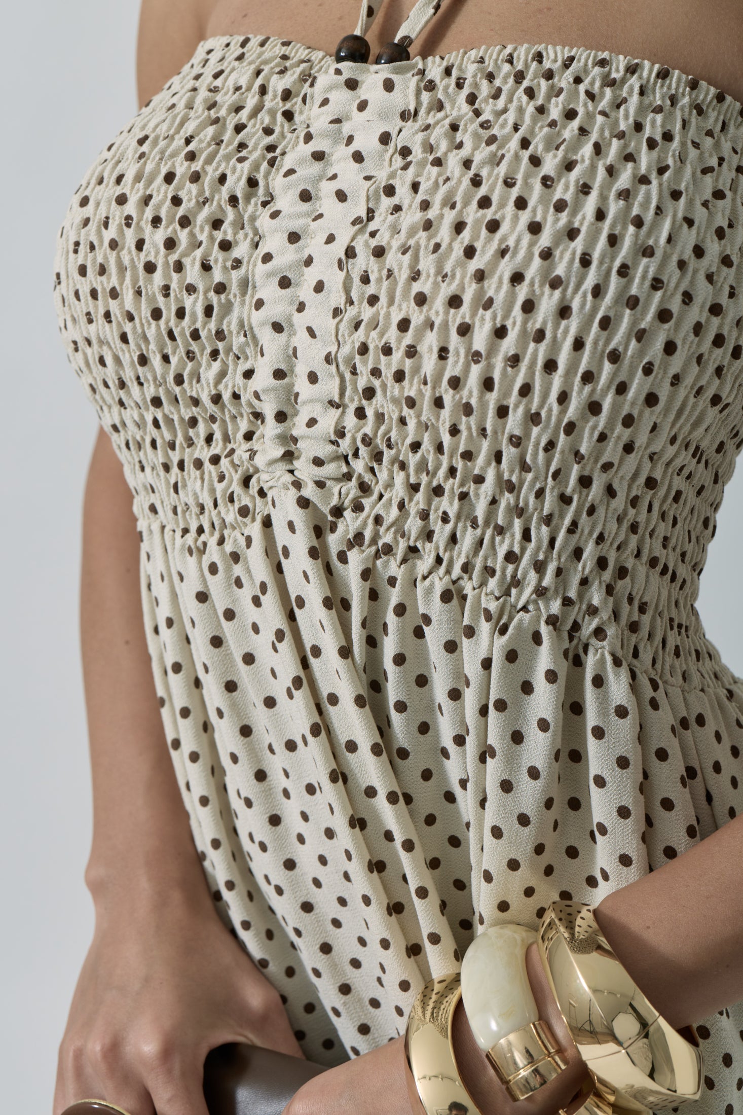 Abito Pois Ronnette burro|Colore:Burro