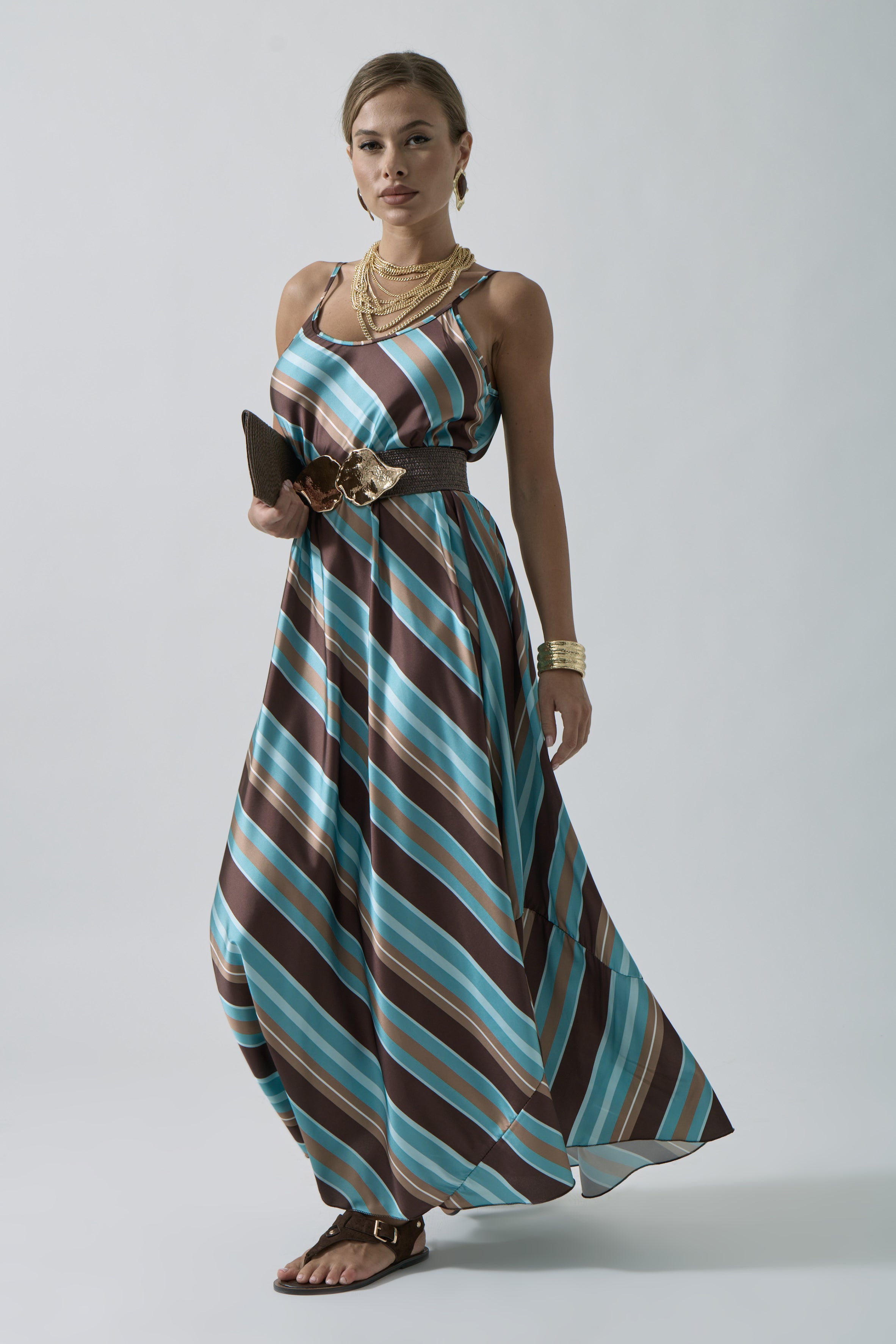 Abito Silk acquamarina|Colore:Acquamarina