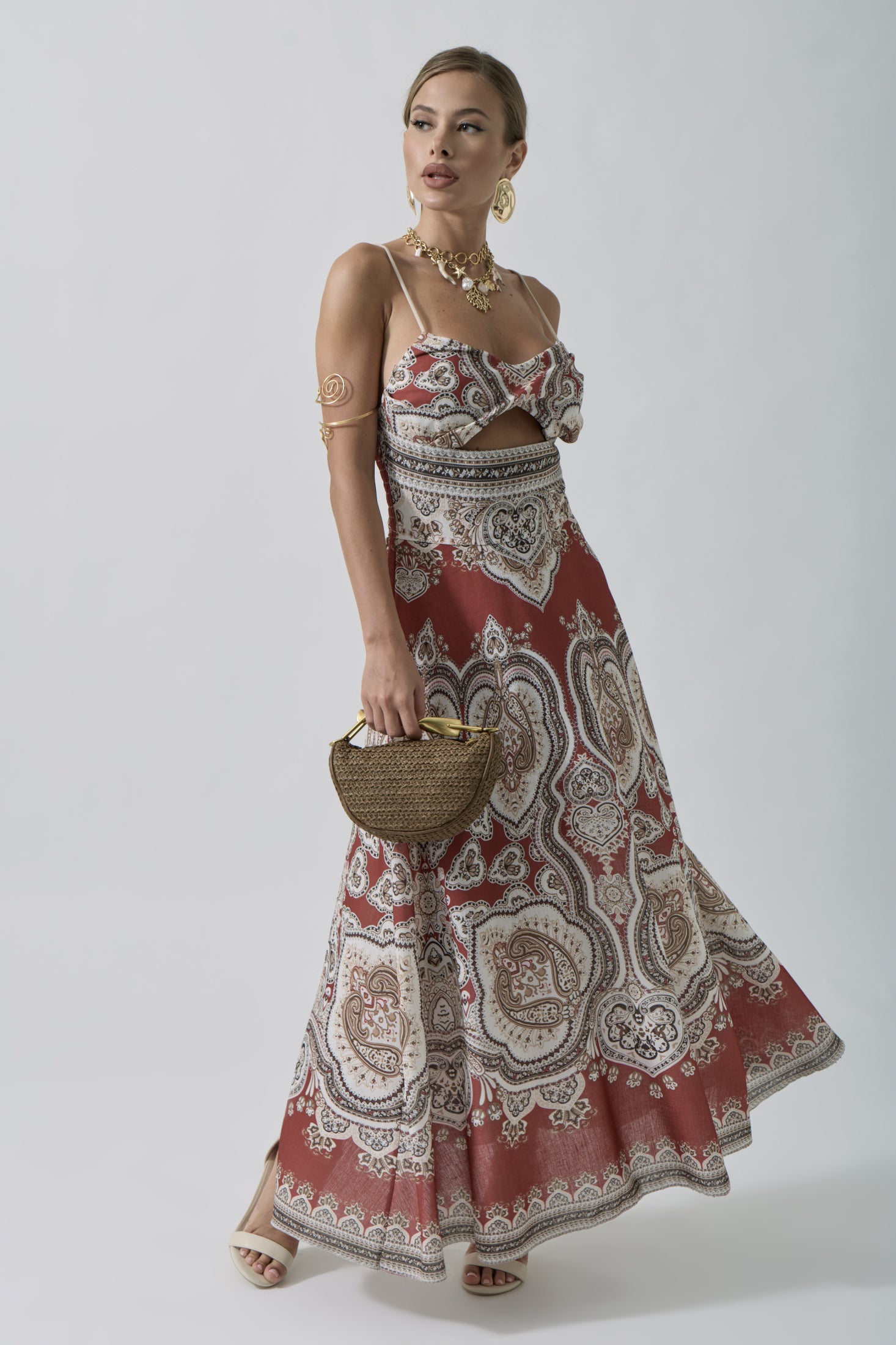 Abito India rosso india|Colore:Rosso india
