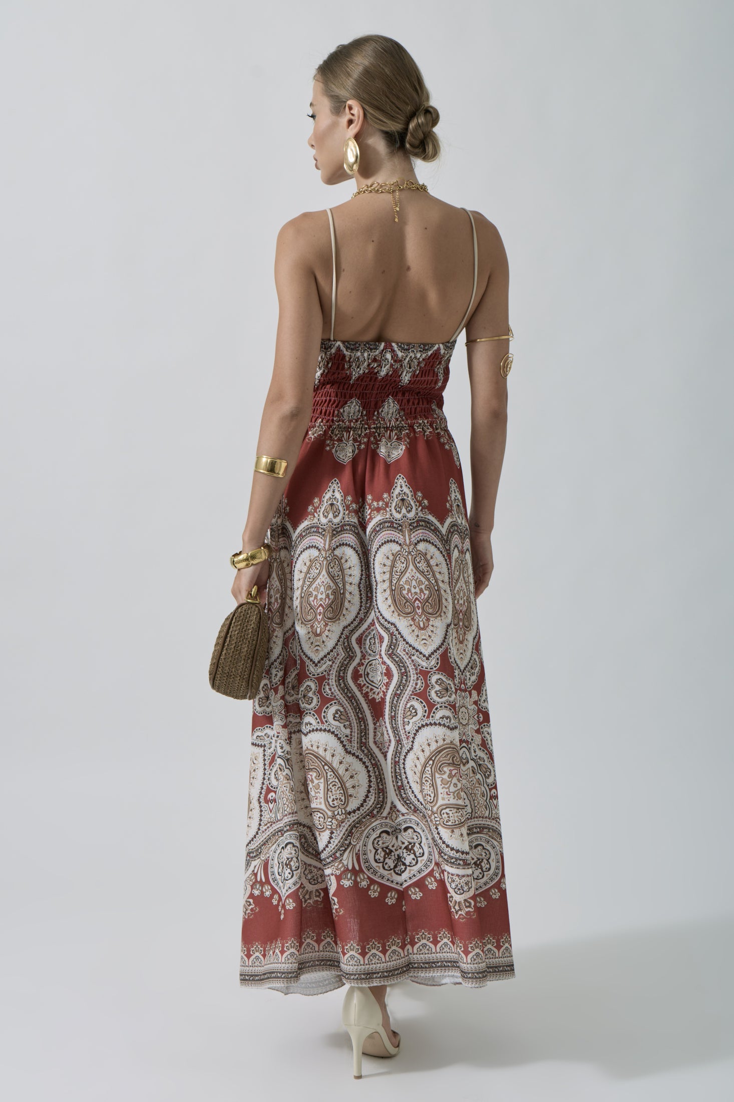 Abito India rosso india|Colore:Rosso india