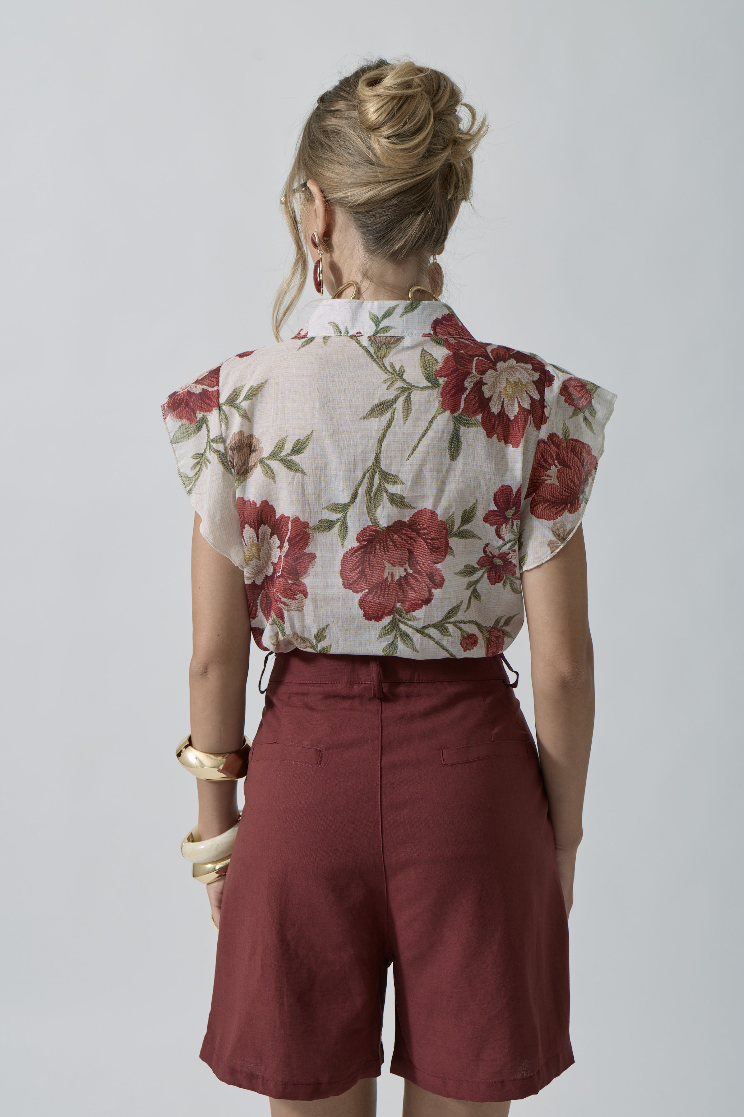 Blusa Floris bordeaux|Colore:Bordeaux