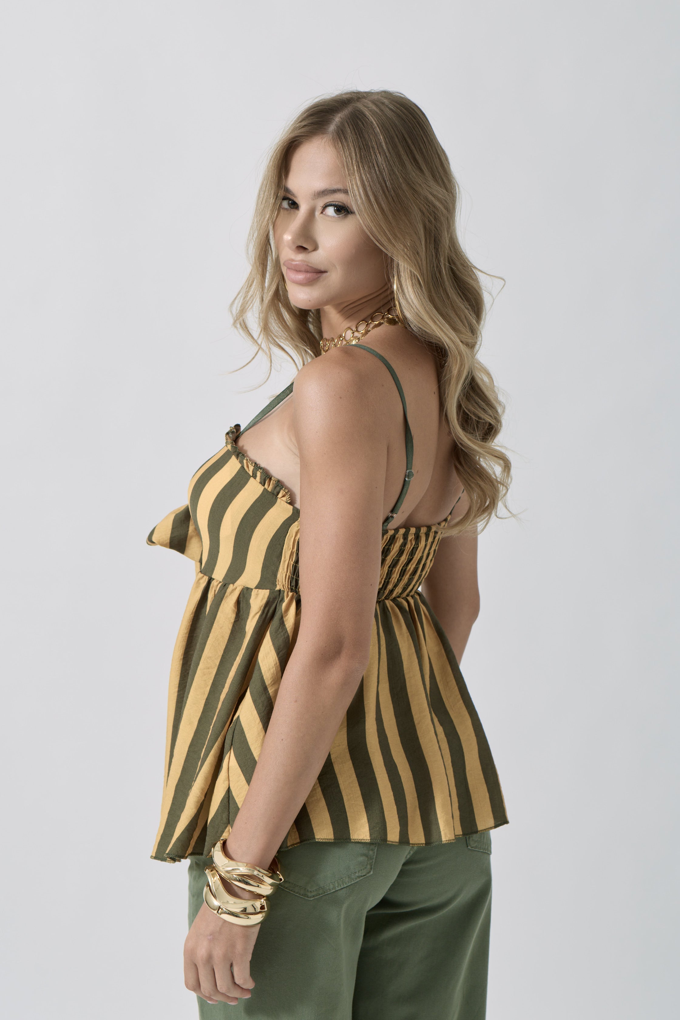Top Lily verde militare|Colore:Verde militare
