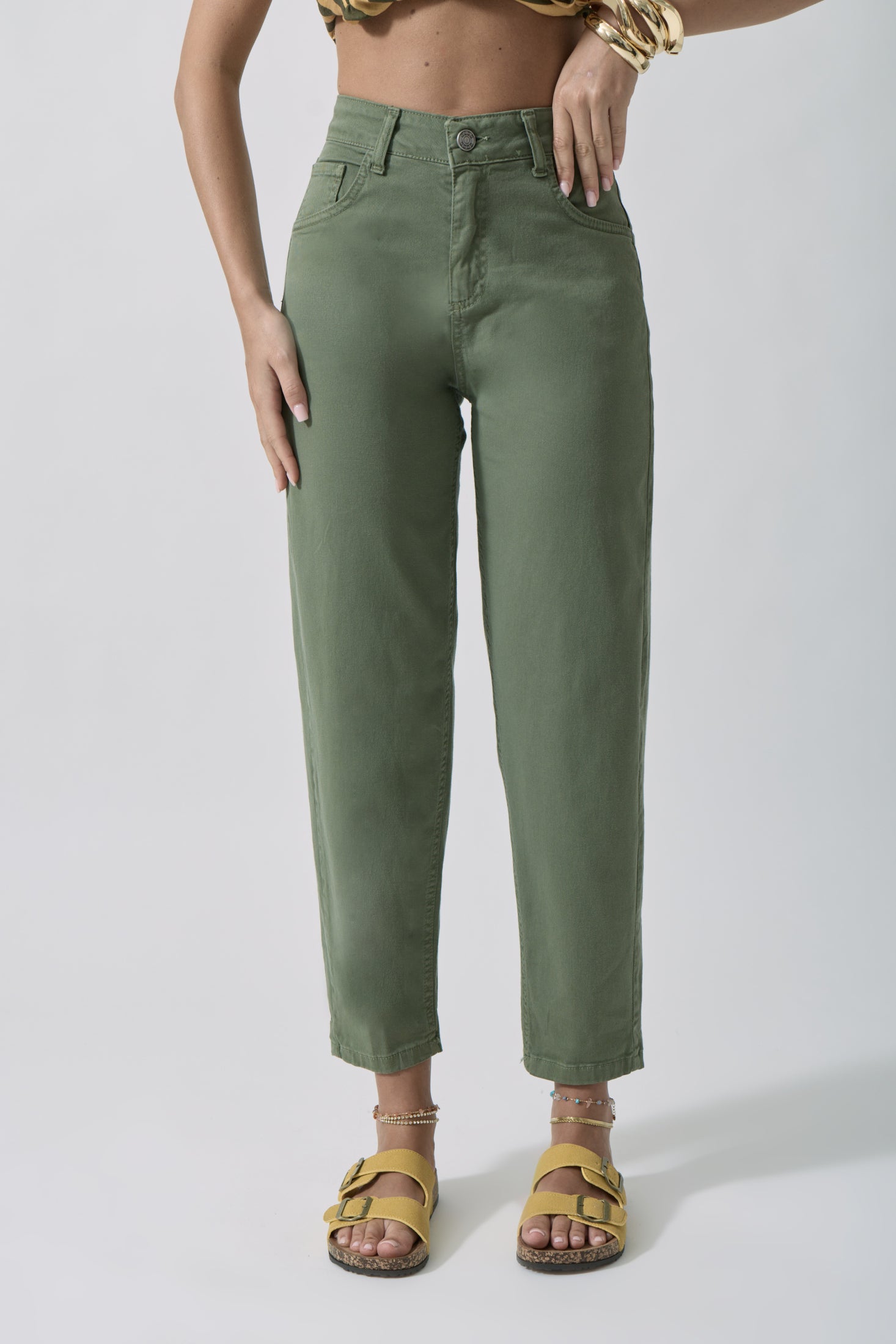Pantalone Soft verde militare|Colore:Verde militare