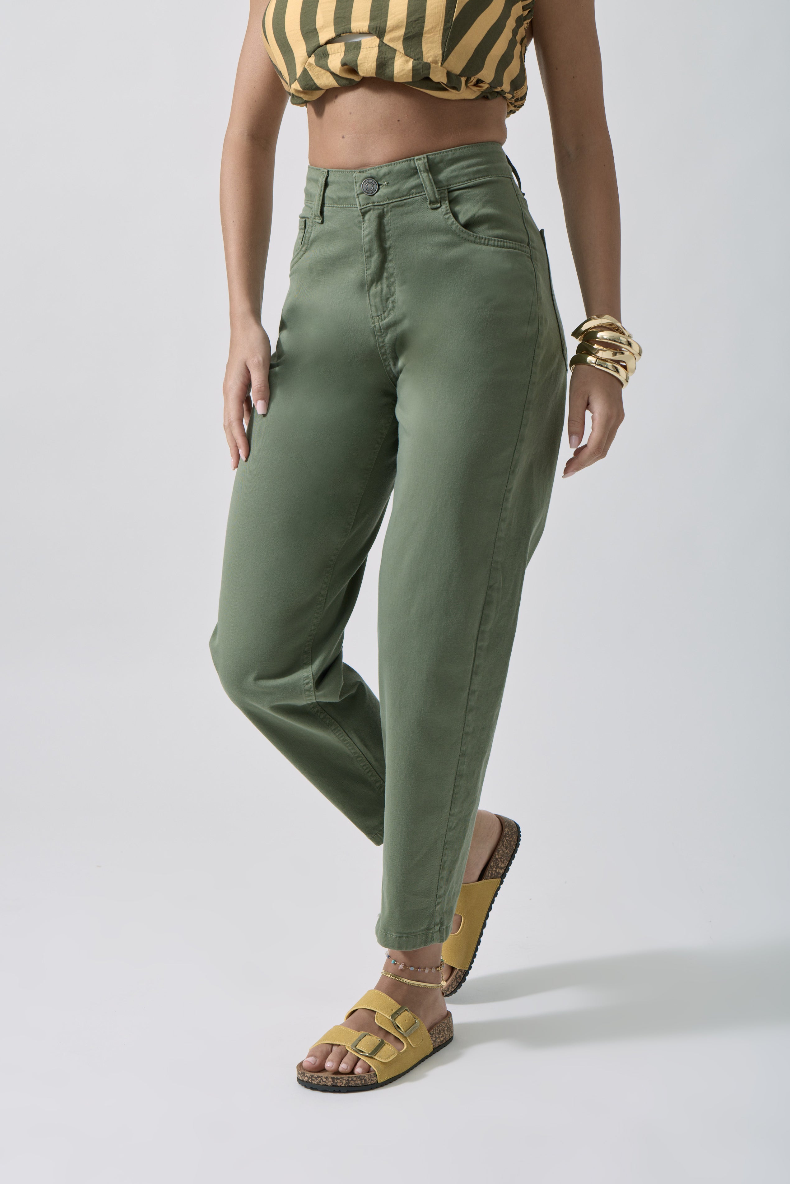 Pantalone Soft verde militare|Colore:Verde militare
