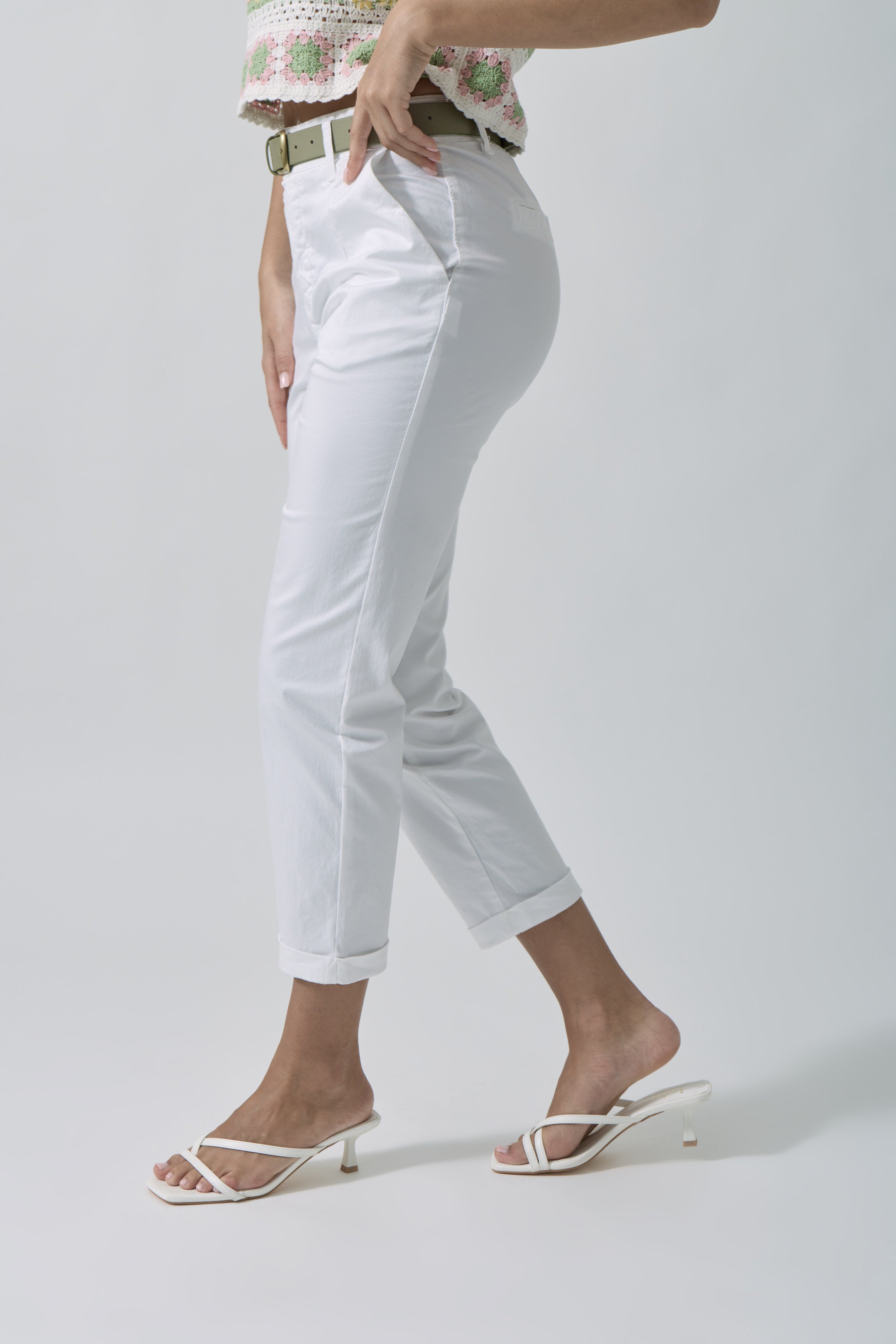 Pantalone America Bianco|Colore:Bianco